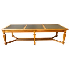 Early 20th Century French Oak Library Table