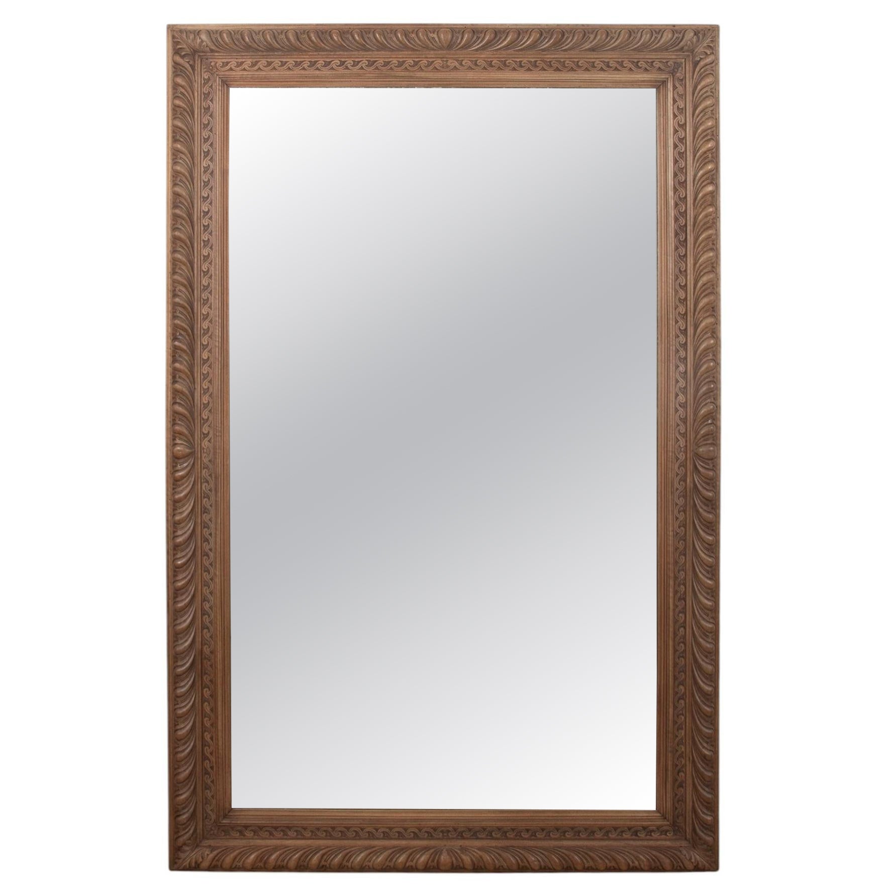 Early 20th Century French Oak Mirror