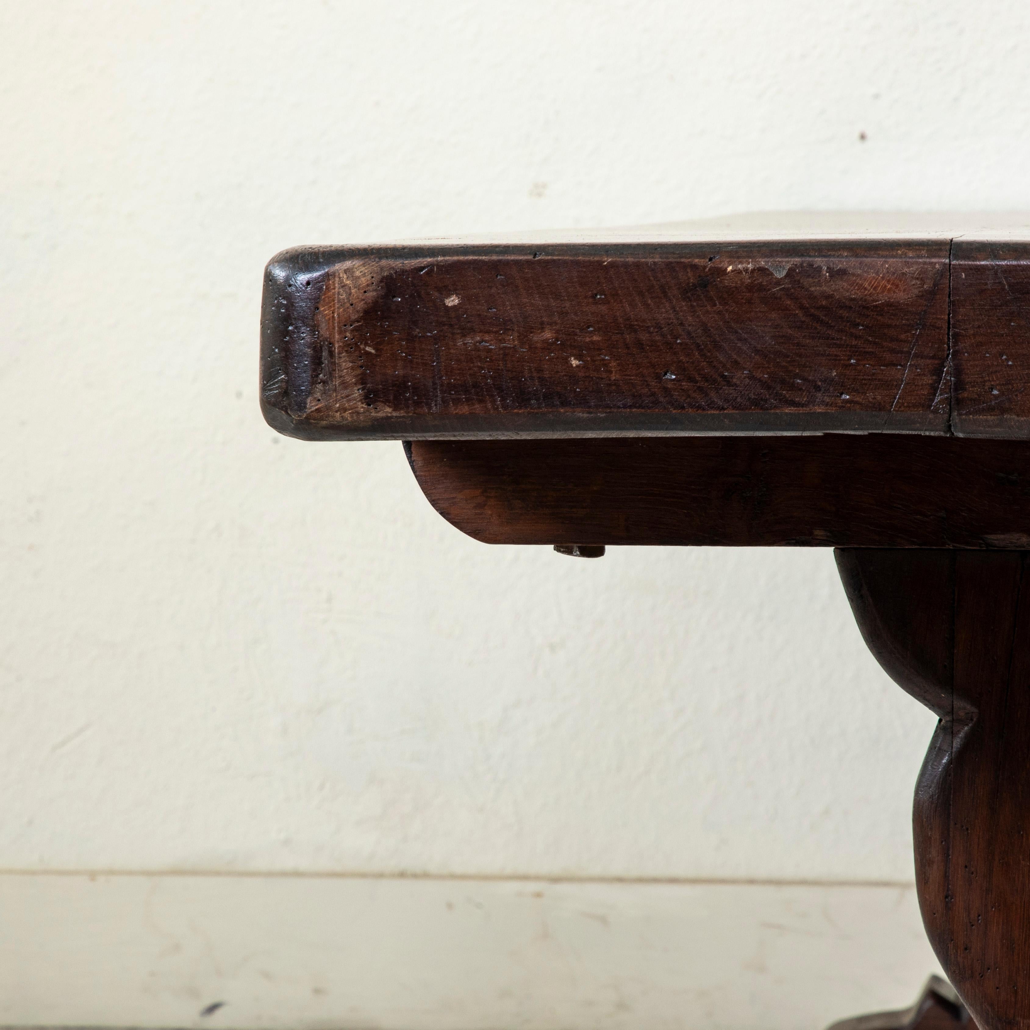 Mesa de monasterio francesa de roble de principios del siglo XX, mesa de comedor, 3 metros de largo en venta 11