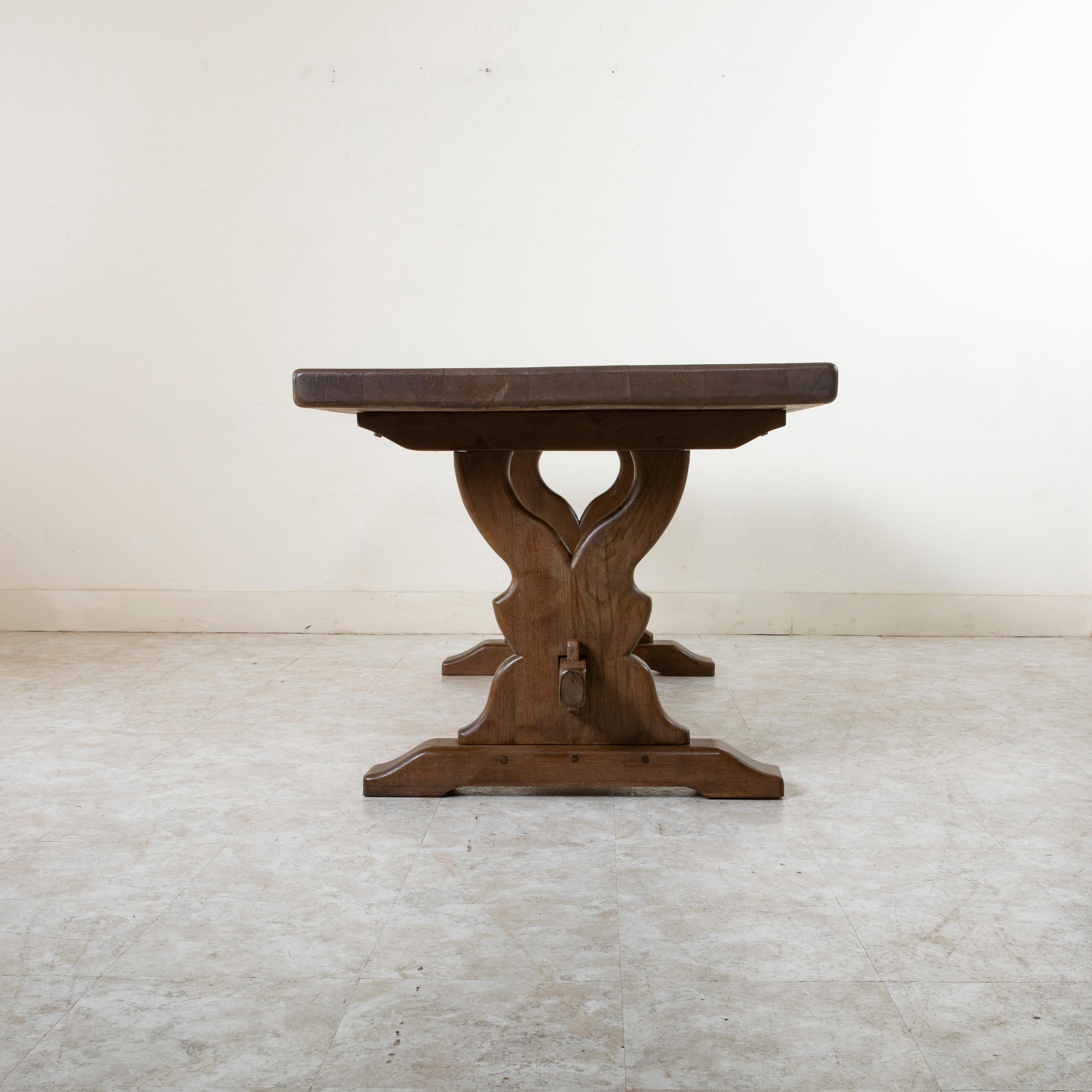 Französischer Monastery-Tisch aus Eiche, Esstisch, Bauernhoftisch, frühes 20. Jahrhundert (Eichenholz) im Angebot