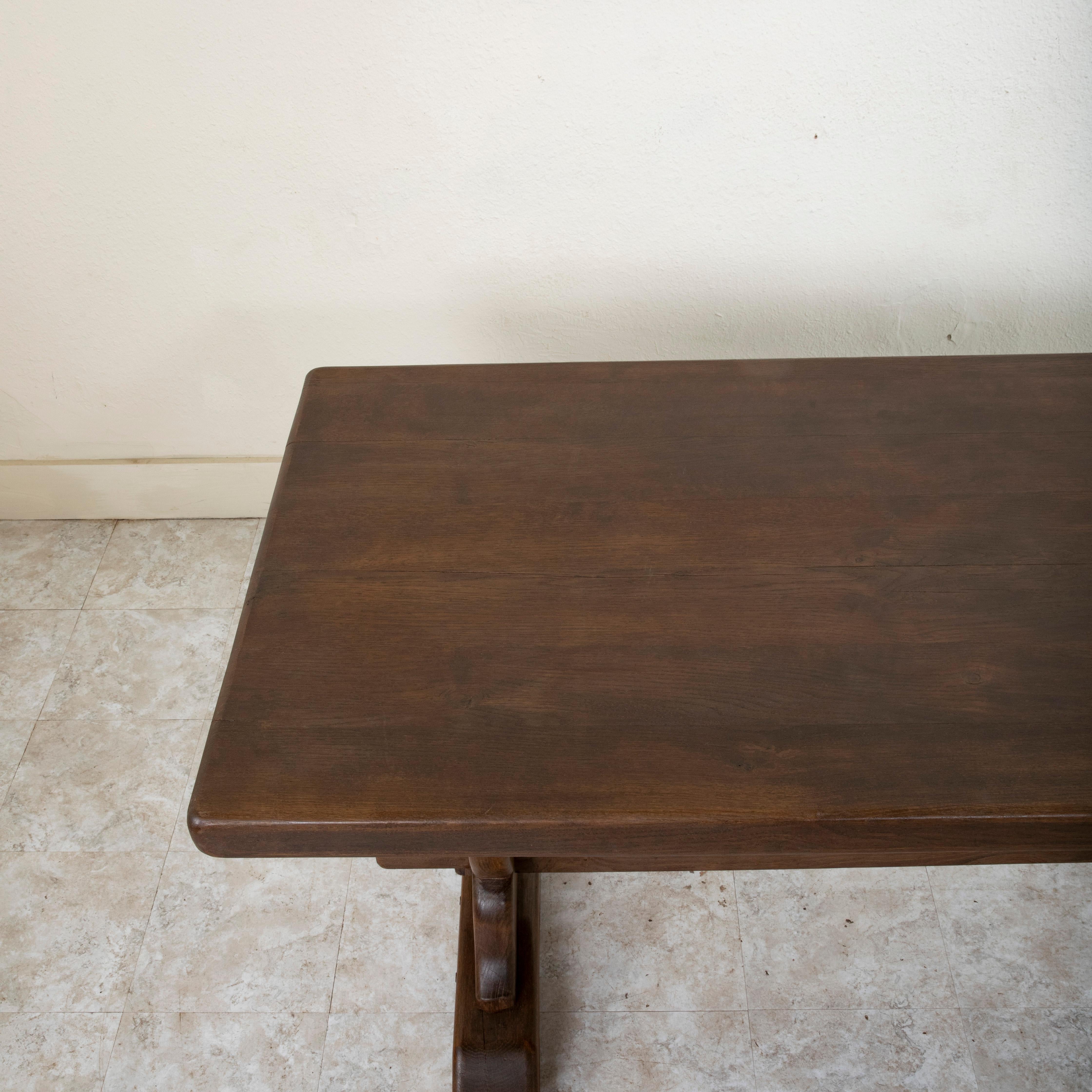 Early 20th Century French Oak Monastery Table, Dining Table, Farm Table For Sale 4