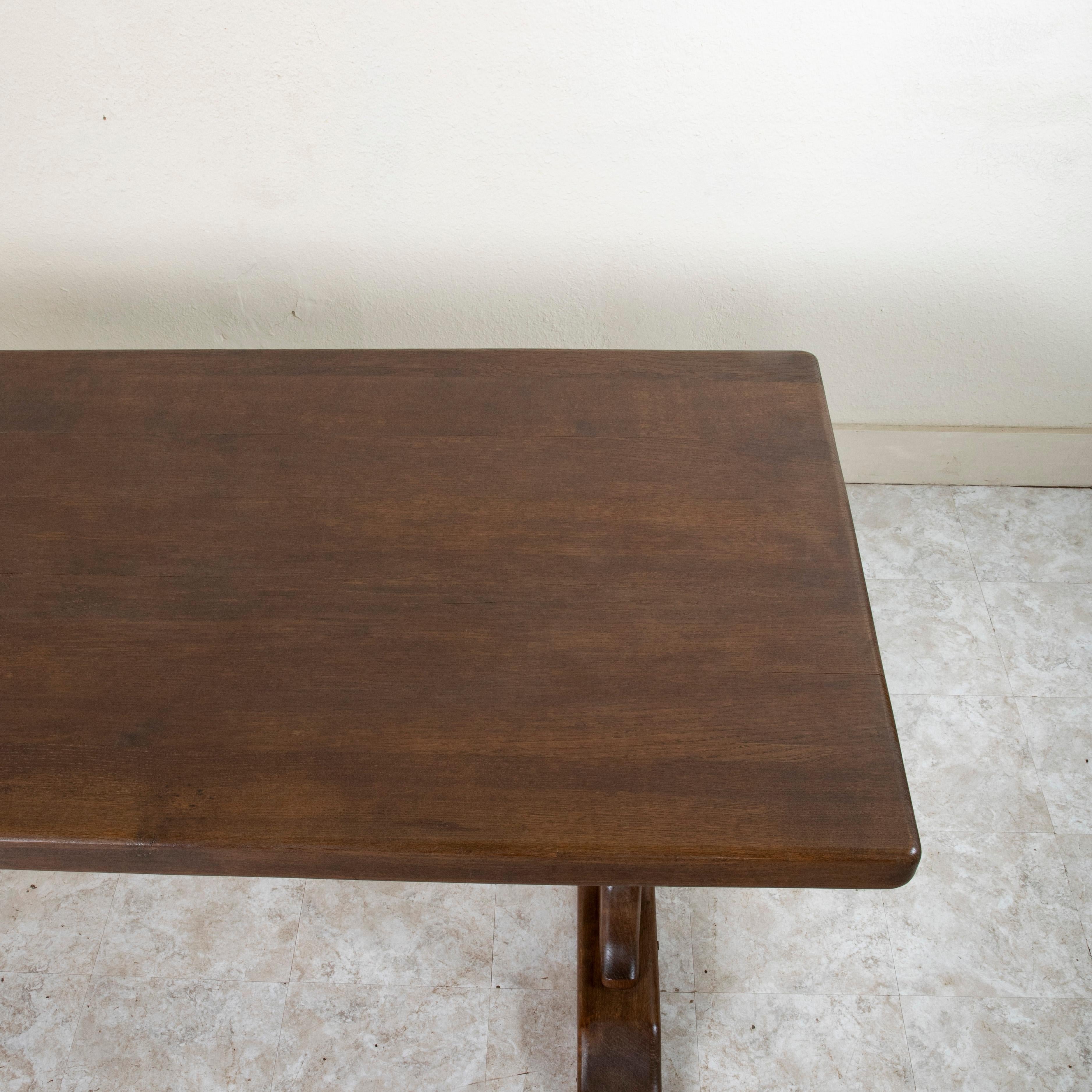 Early 20th Century French Oak Monastery Table, Dining Table, Farm Table For Sale 5