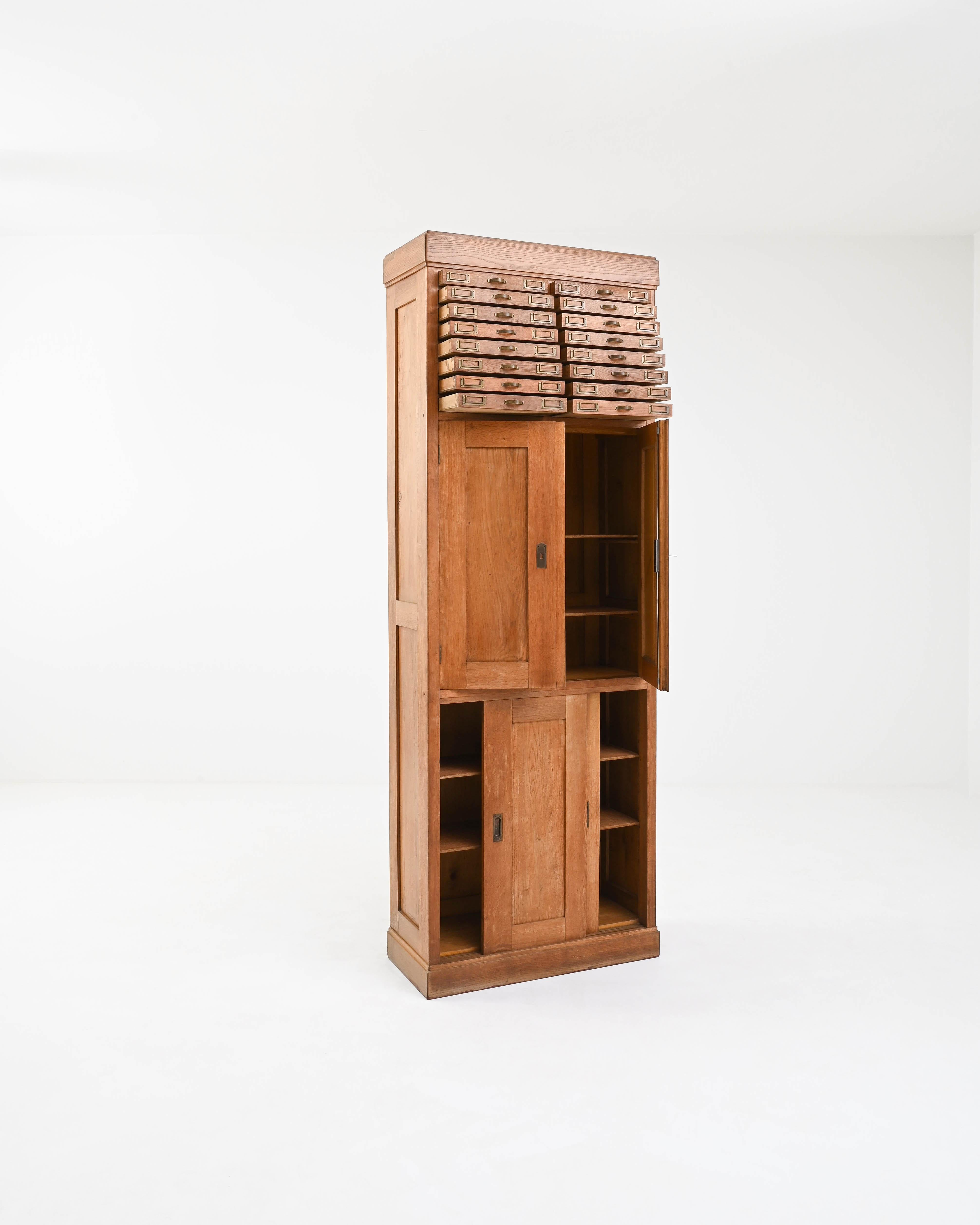 Early 20th Century French Oak Office Cabinet 1