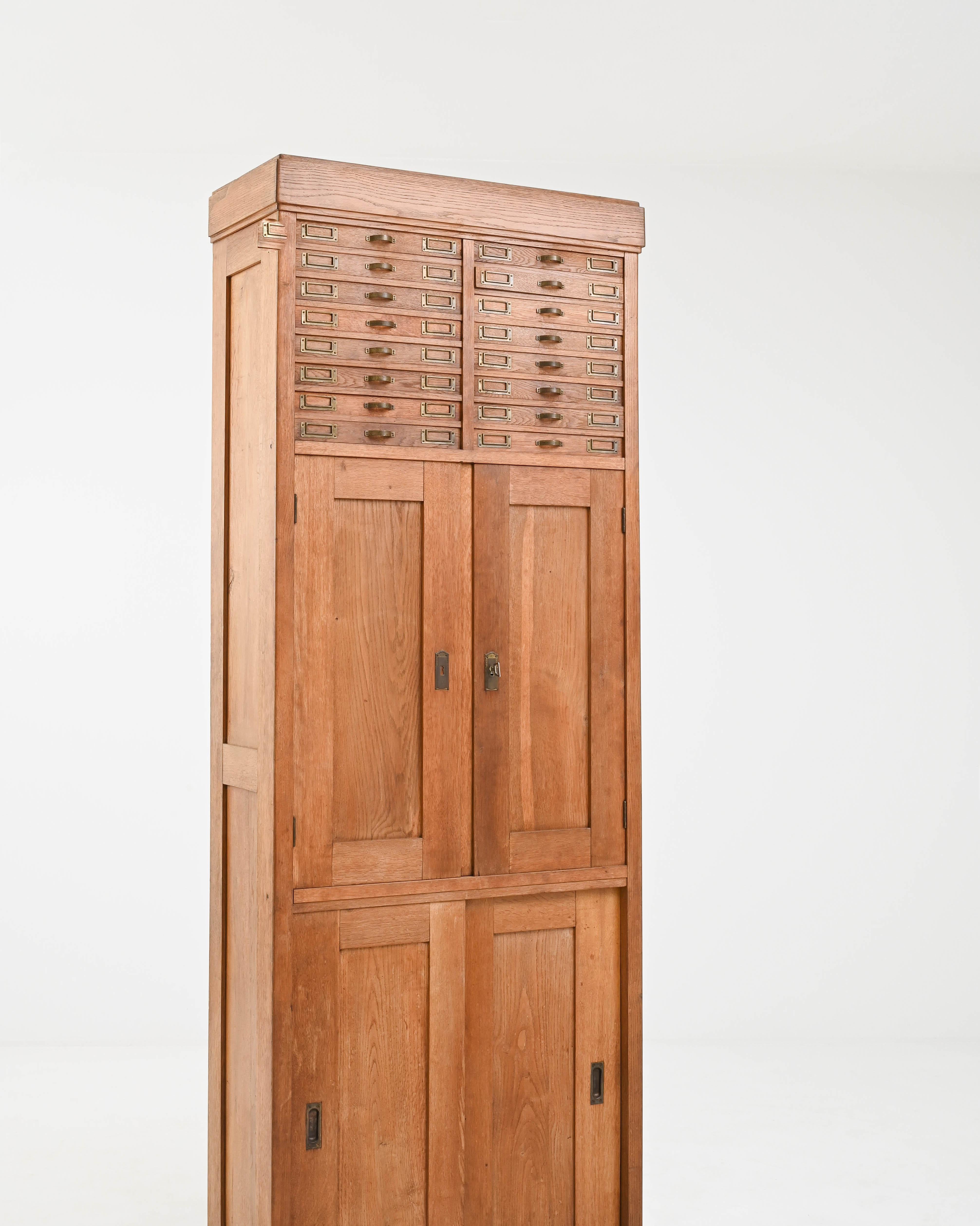 Early 20th Century French Oak Office Cabinet 4