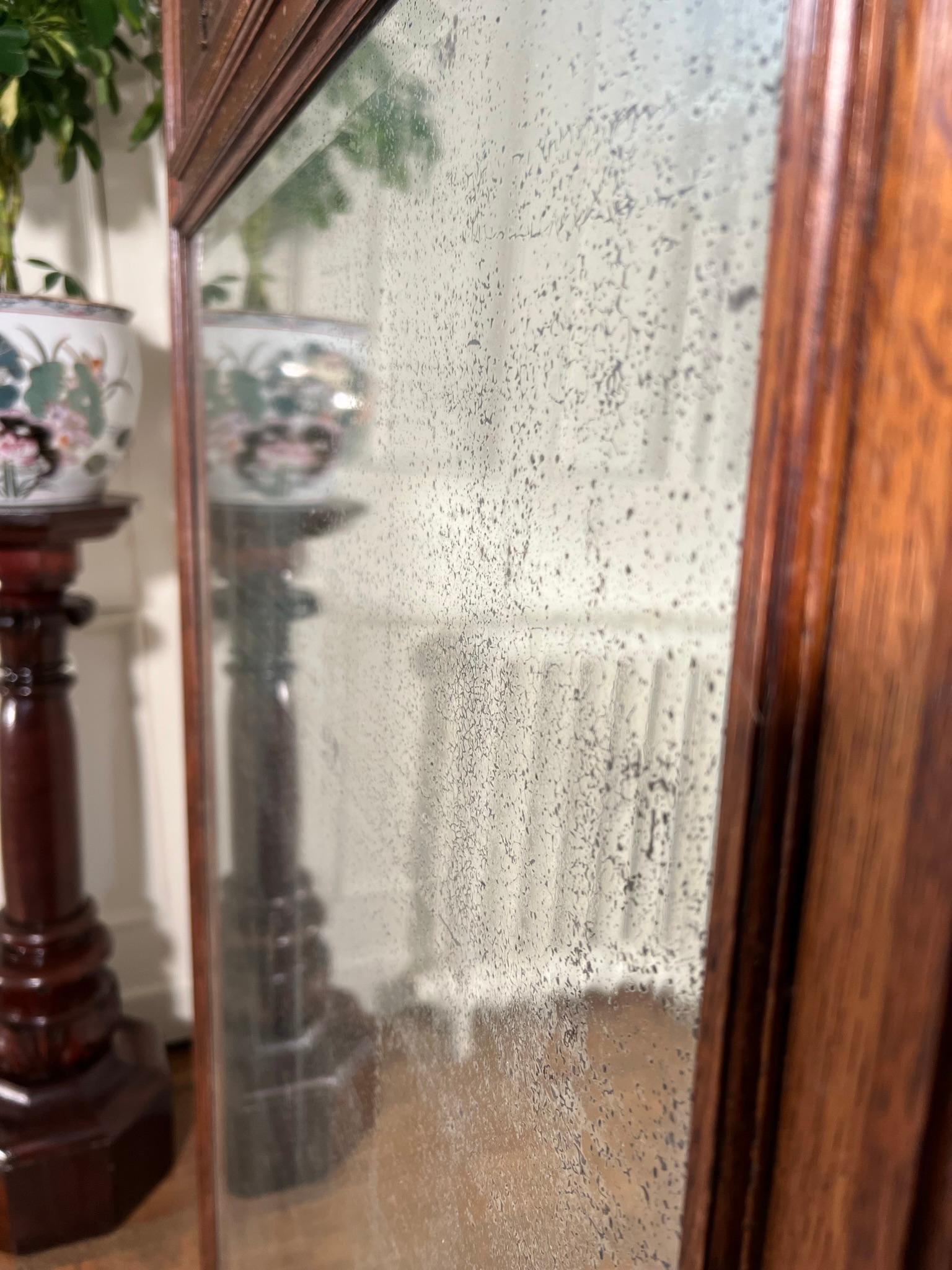 Early 20th Century French Oak Over Mantle Mirror 7