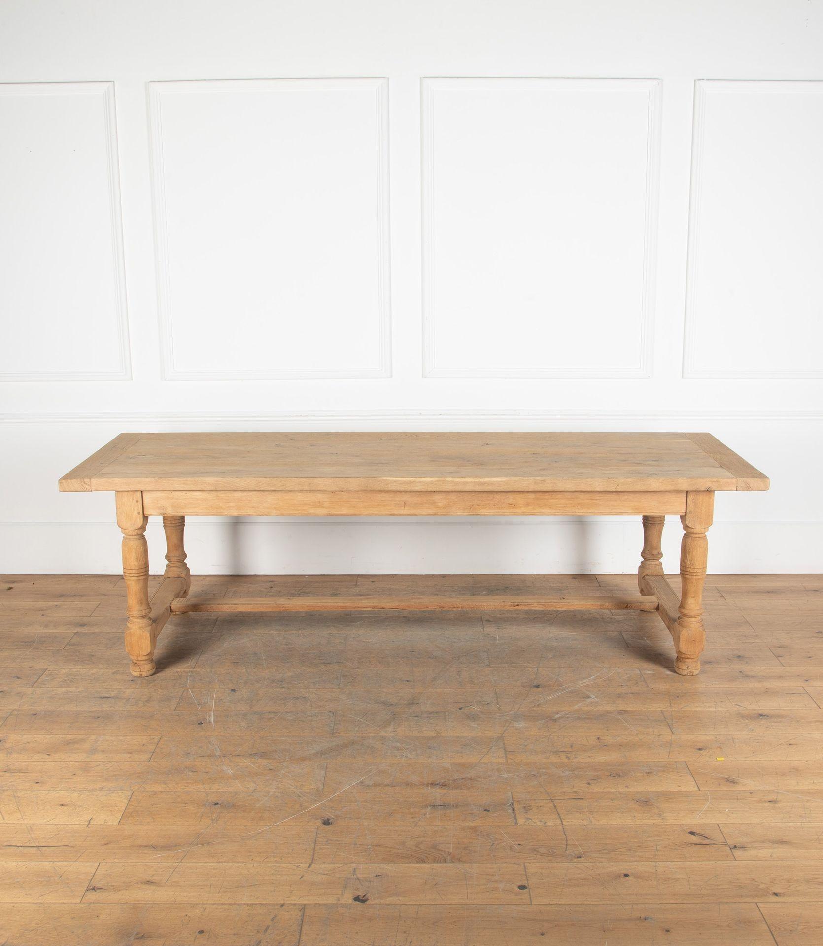 A great example of an early 20th Century oak refectory table/farmhouse table.
Of French origin, Circa 1930s, constructed from solid oak and will comfortably seat eight people.
This piece has been through our workshops and been washed and scrubbed