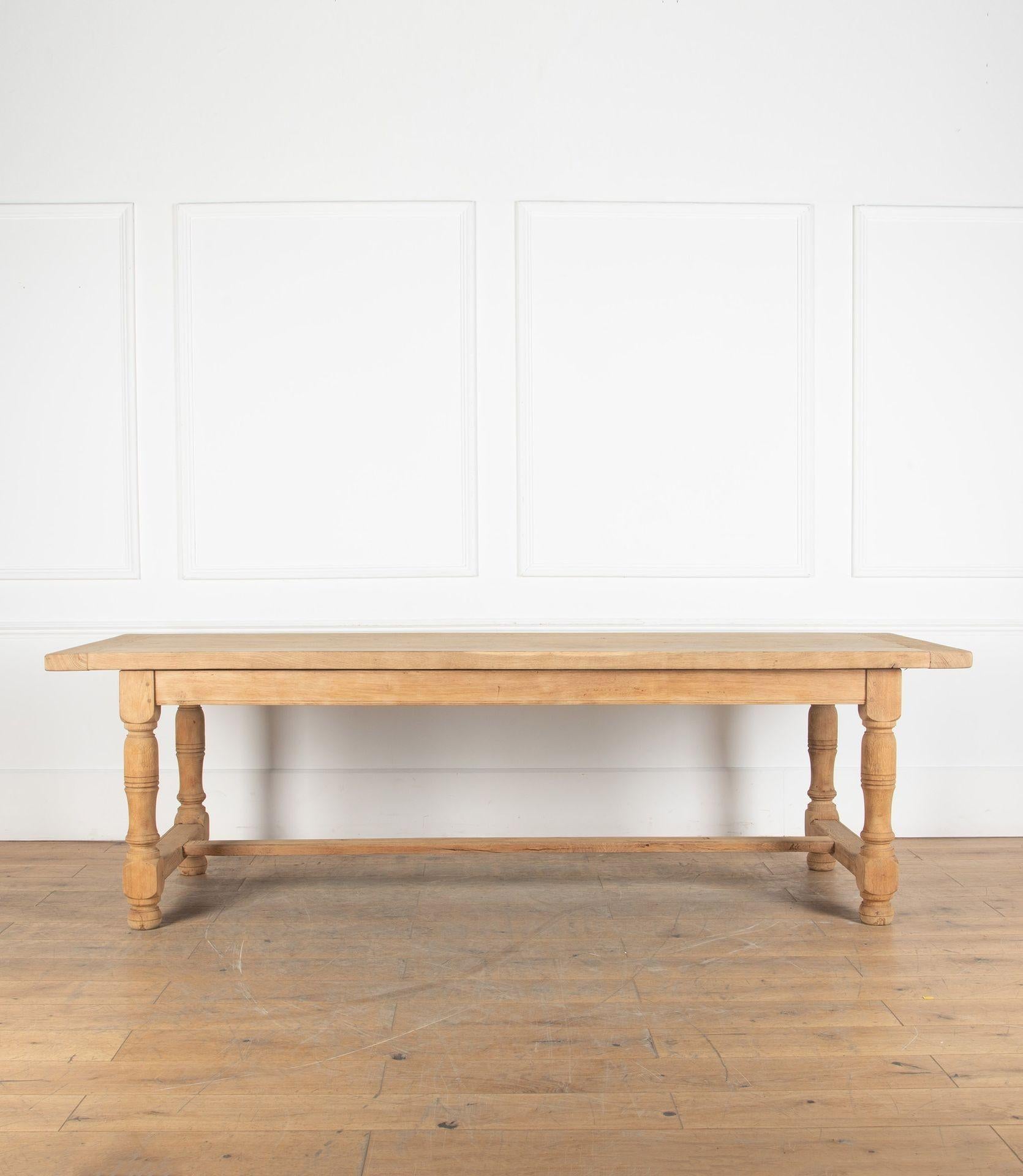 Early 20th Century French Oak Refectory Table For Sale