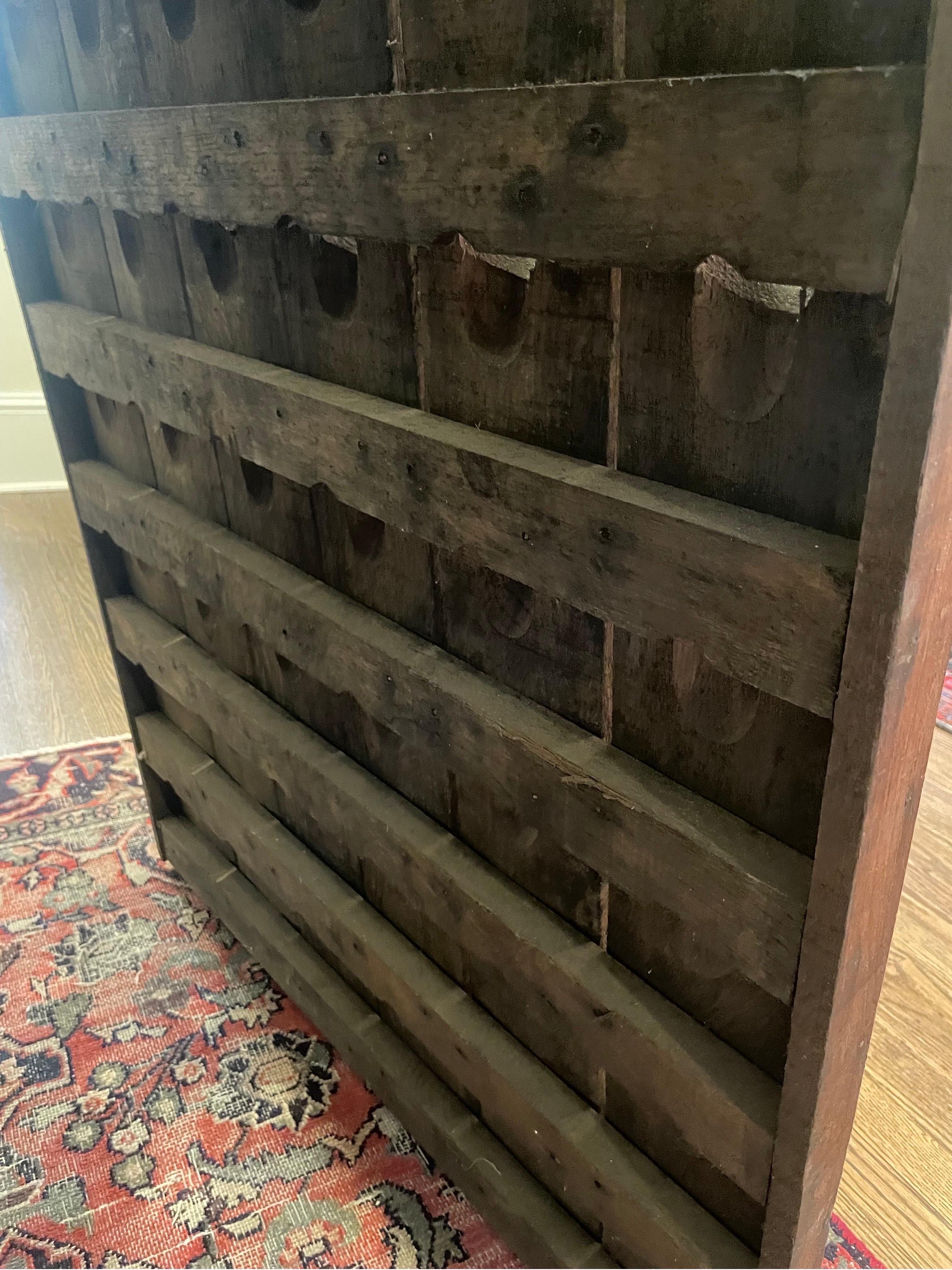 Early 20th Century French Oak Riddling Rack for Wine and champagne Bottles For Sale 3
