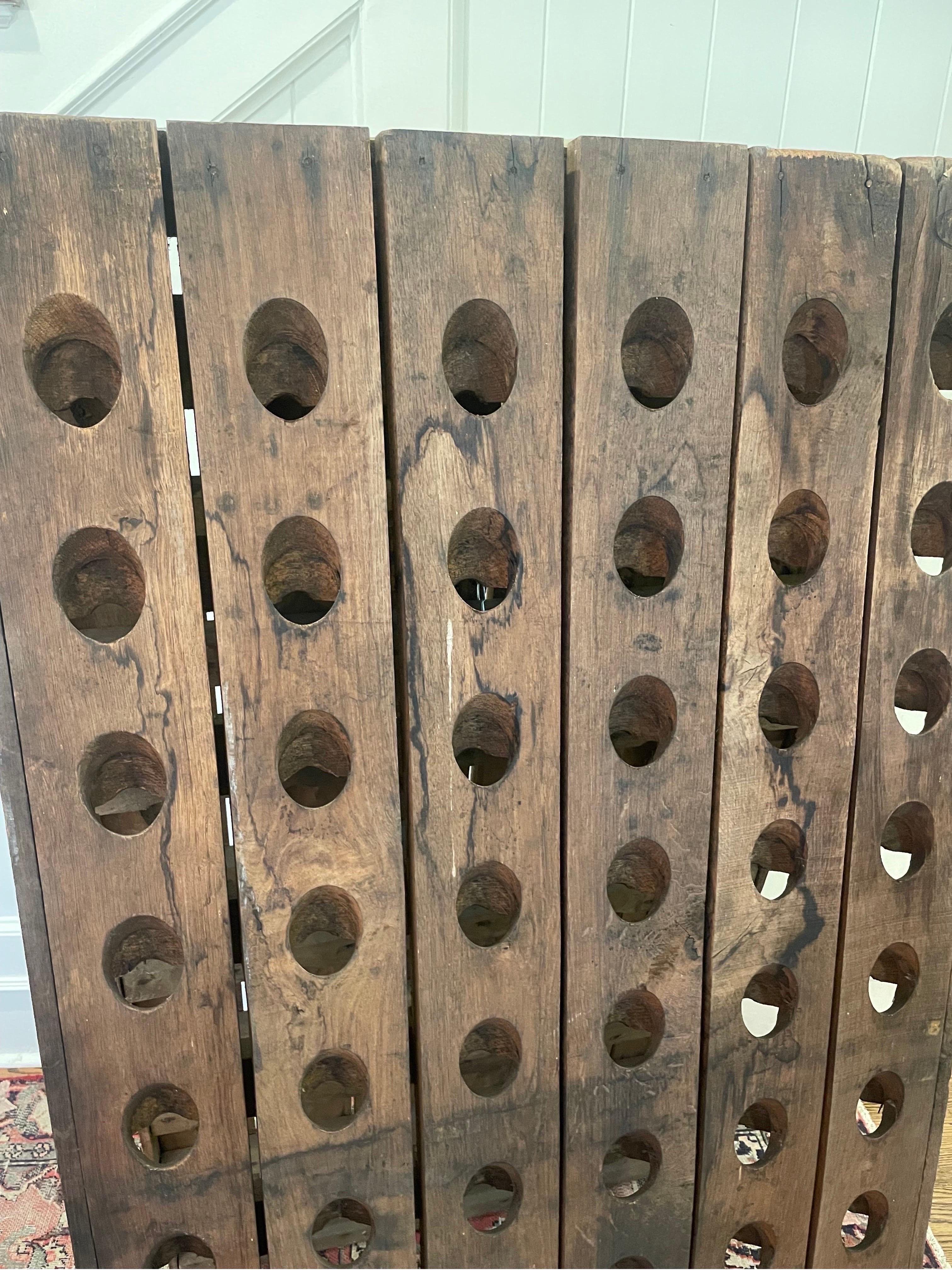 Early 20th Century French Oak Riddling Rack for Wine and champagne Bottles For Sale 1