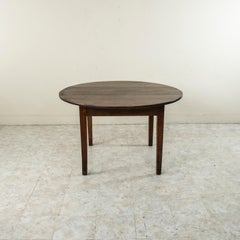 Early 20th Century French Oak Round Farm Table from Normandy