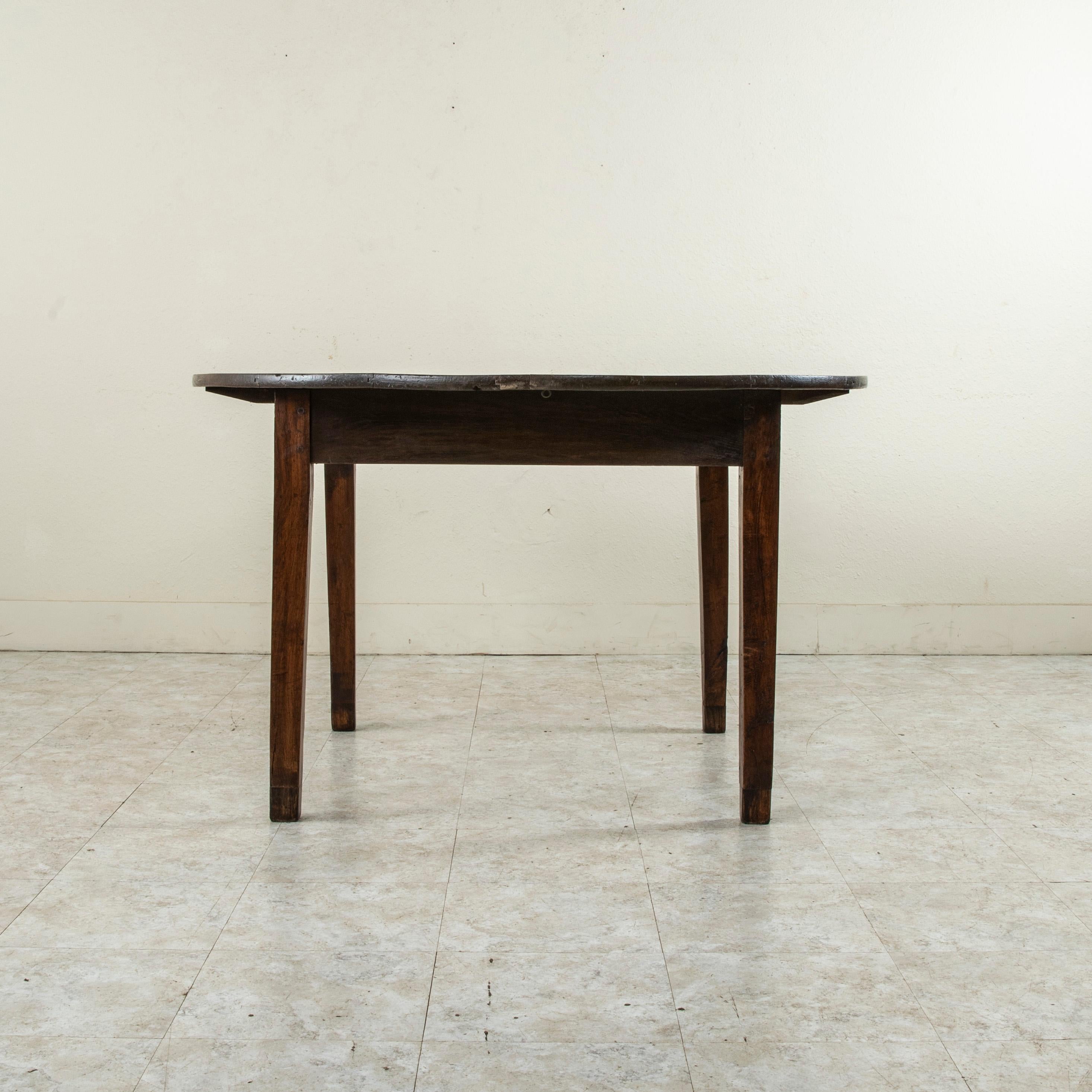 Early 20th Century French Oak Round Farm Table from Normandy 2