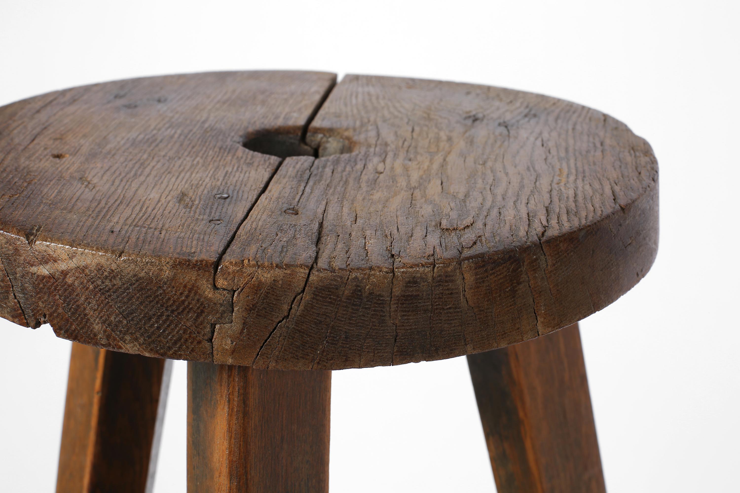Anfang des 20. Jahrhunderts Französisch Oak Sculpture Stand Pedestal Sockel Display Tisch im Angebot 4