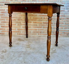 Tavolino o tavolo da lavoro in Oak francese dei primi del Novecento, anni '20