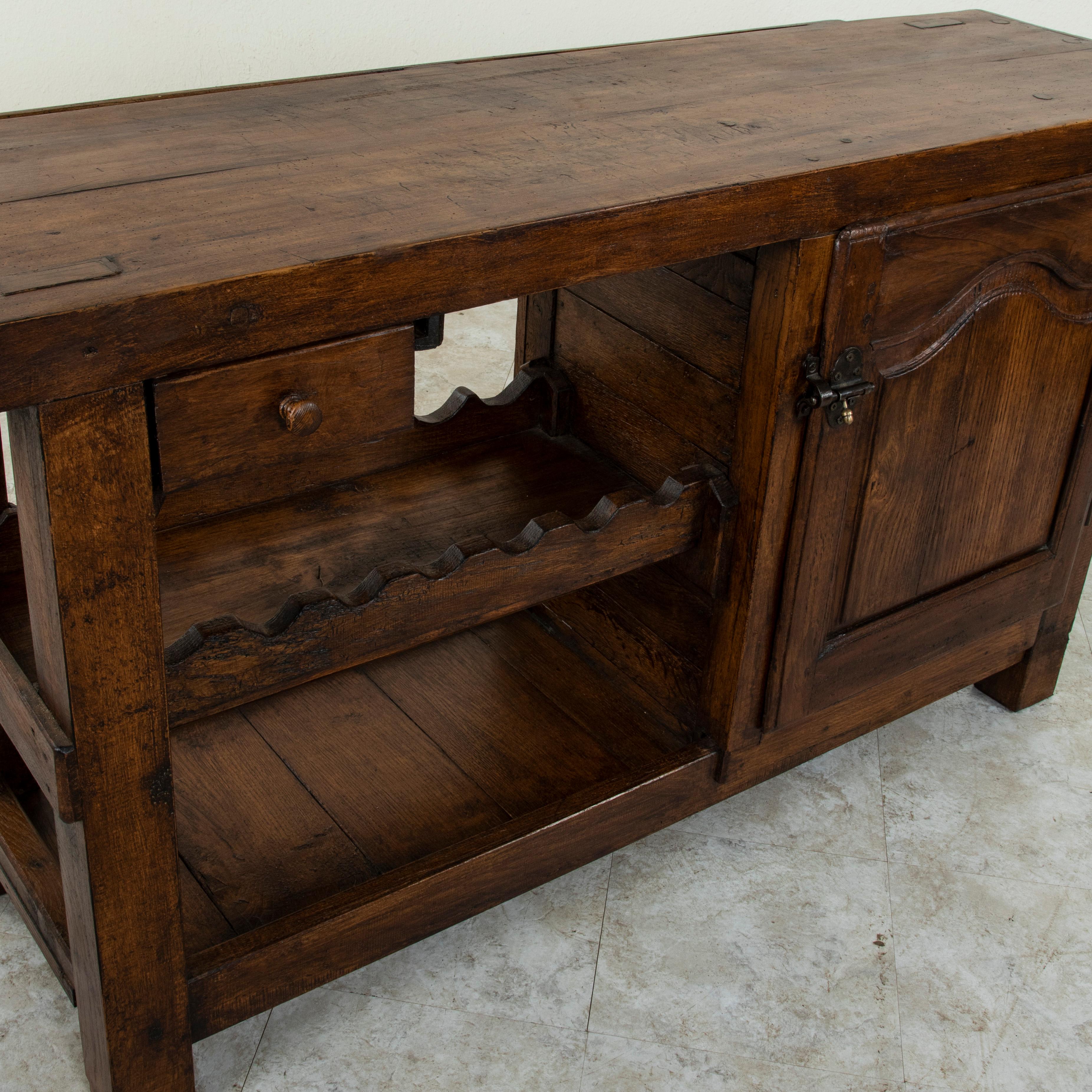Early 20th Century French Oak Workbench, Console, Sofa Table, Dry Bar 5