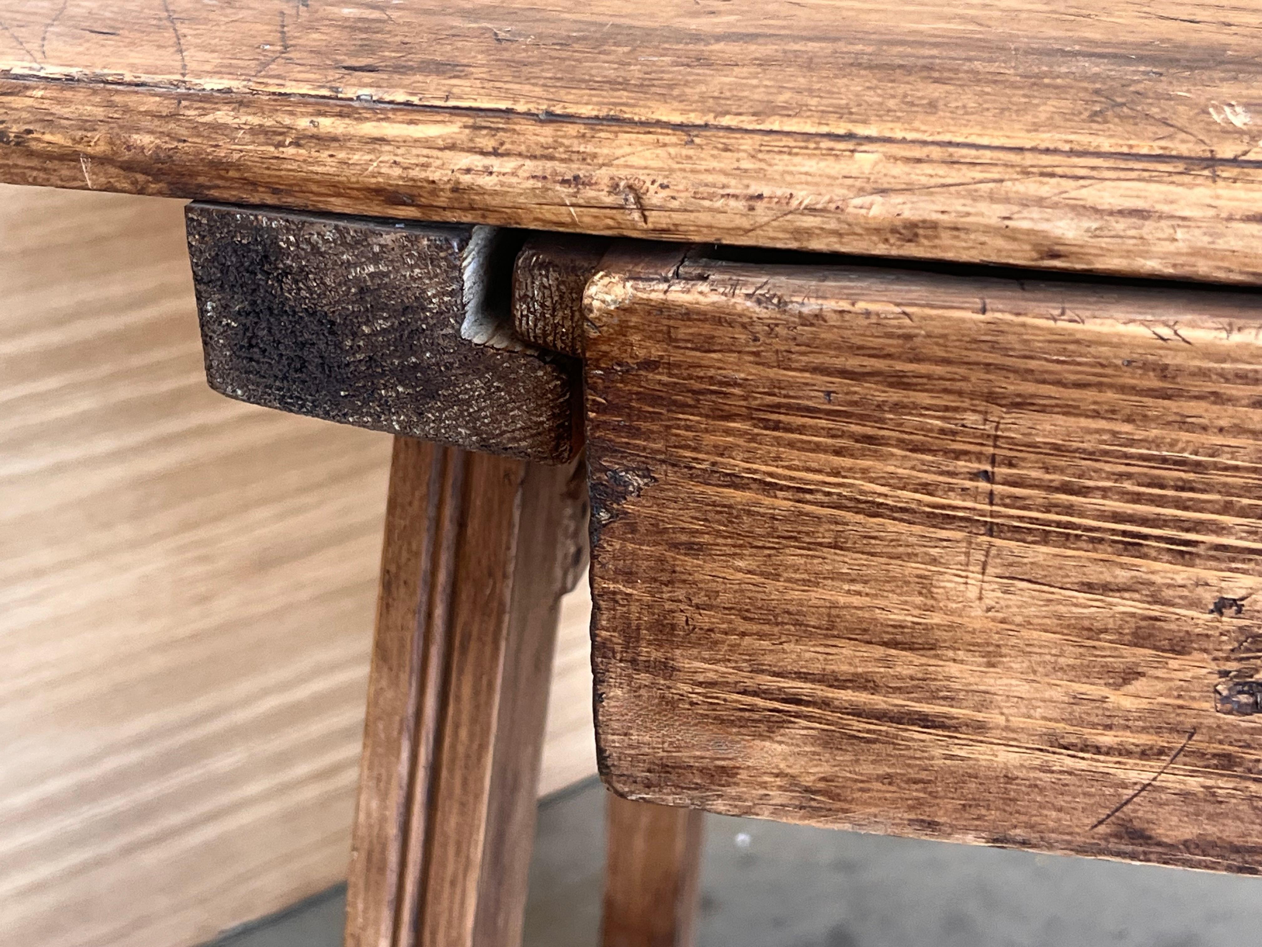 Table de travail française du début du 20e siècle avec un tiroir, années 1920 en vente 7