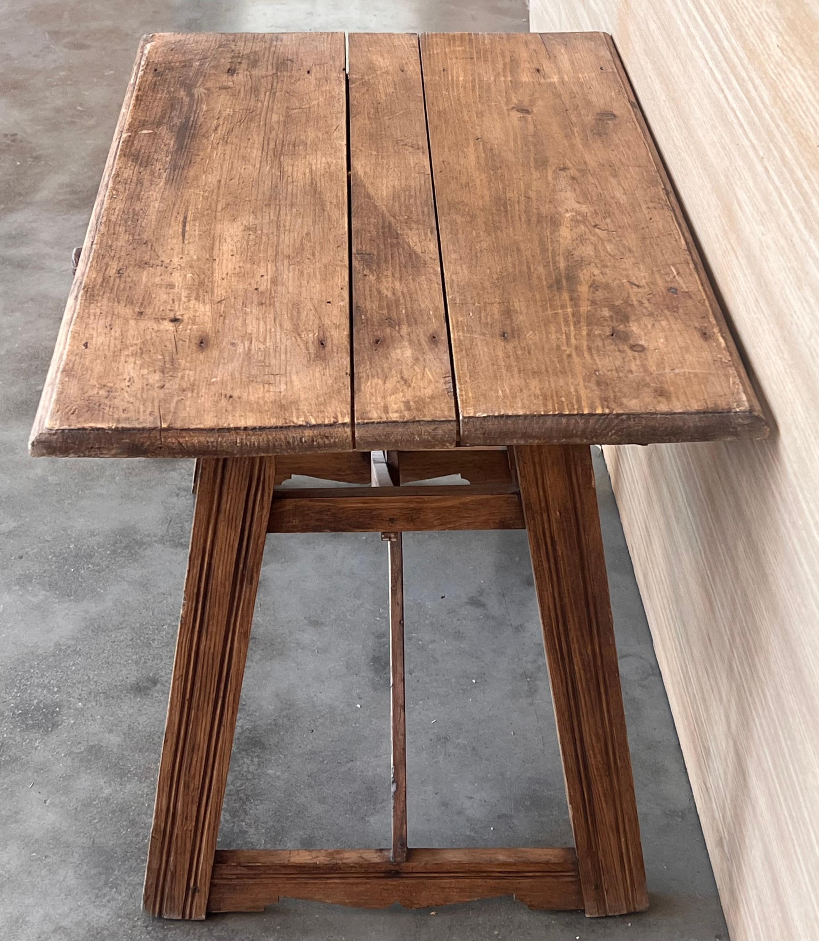 Table de travail française du début du 20e siècle avec un tiroir, années 1920 en vente 1