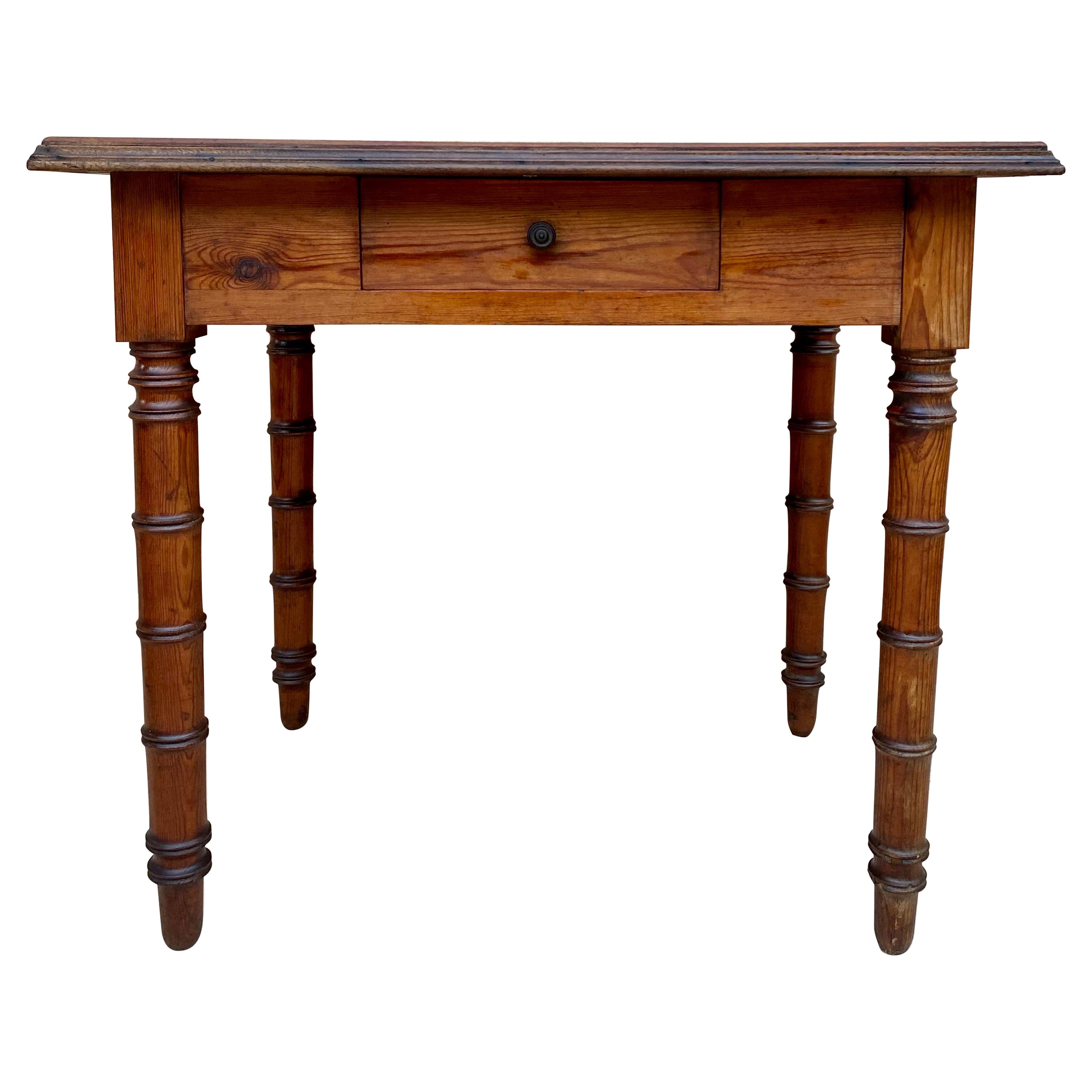 Early 20th Century French Oak Worktable with One Drawer, 1920s