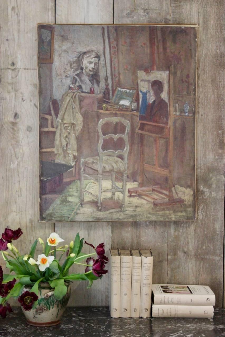 Early 20th Century French Oil on Canvas In Good Condition In Gloucestershire, GB