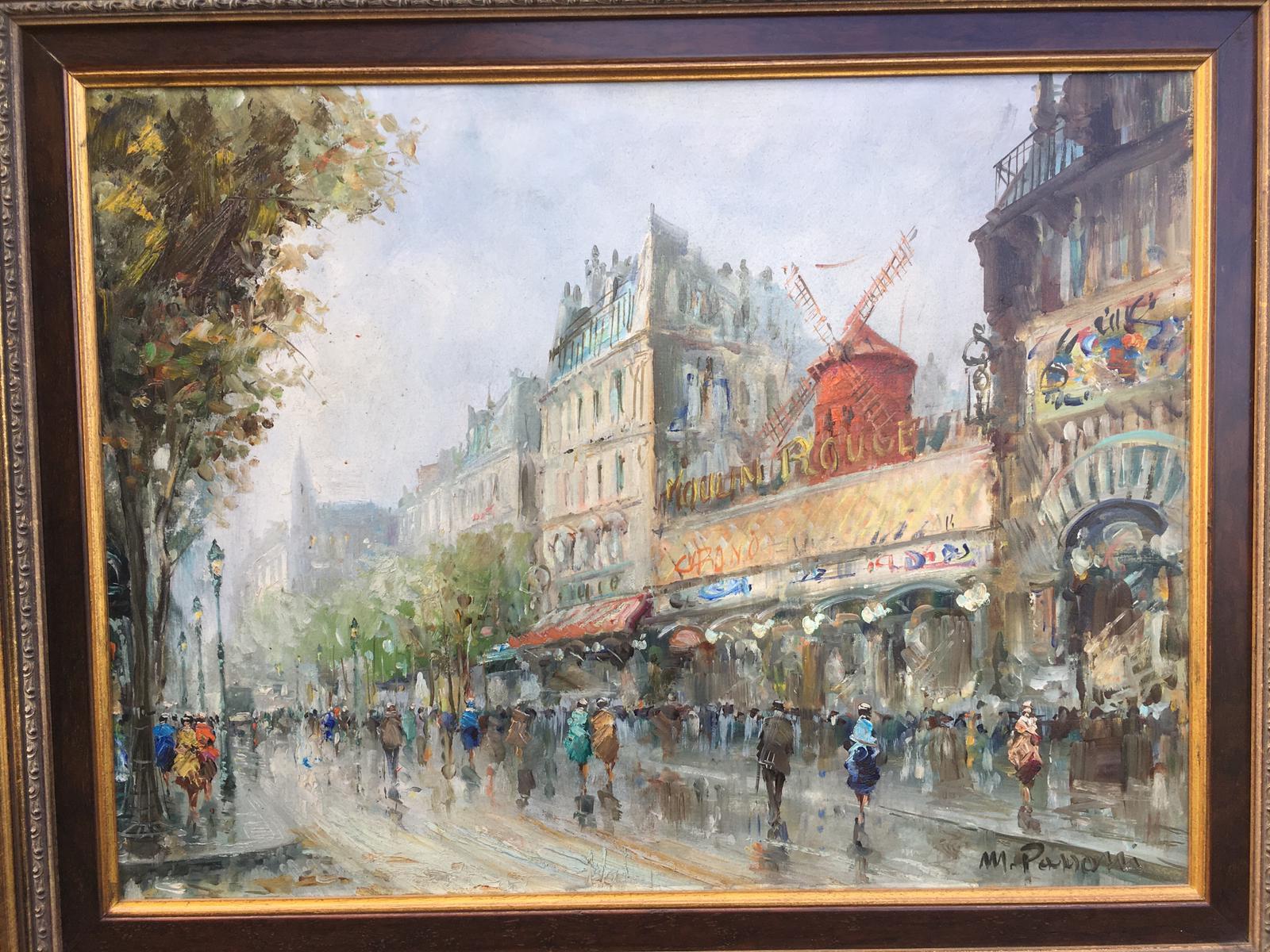 Oiled Early 20th Century French Oil Painting 