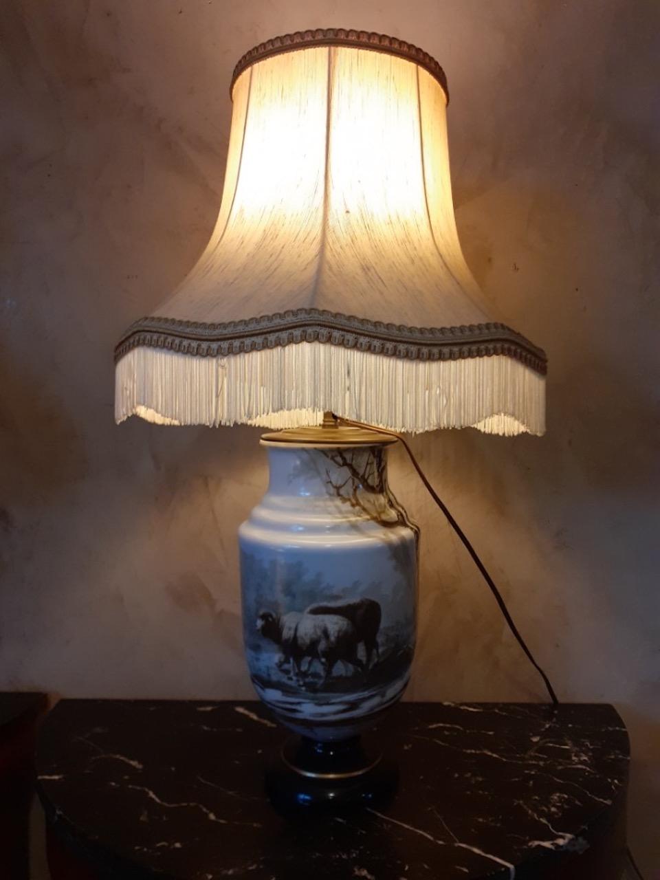Early 20th Century French Opaline Glass Pair of Table Lamp, 1900s 2