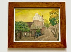 Pintura original francesa de principios del siglo XX del postimpresionista Brun-Sirdey