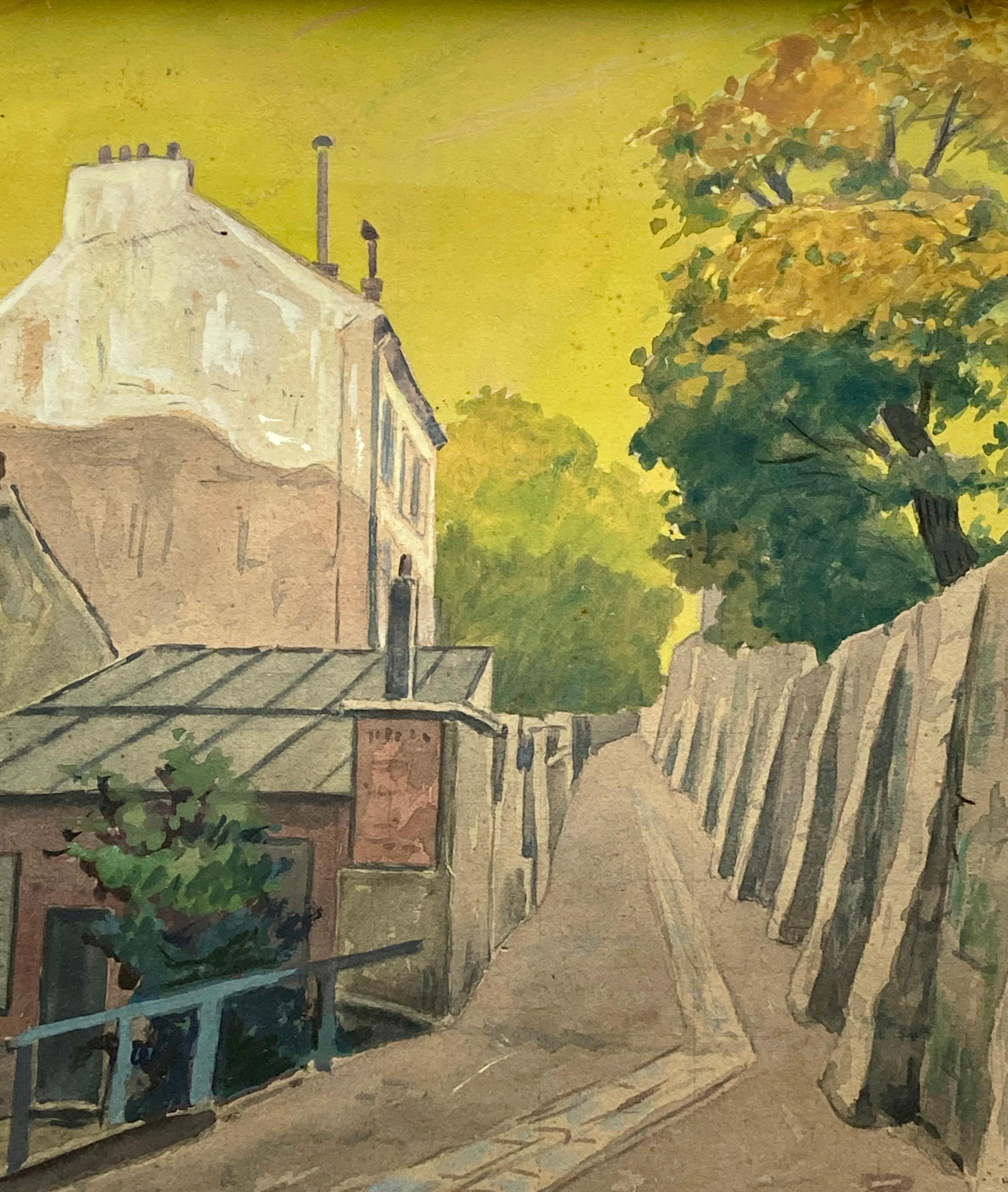 Hand-Painted Early 20th Century French Original Painting by Post-Impressionist Brun-Sirdey For Sale