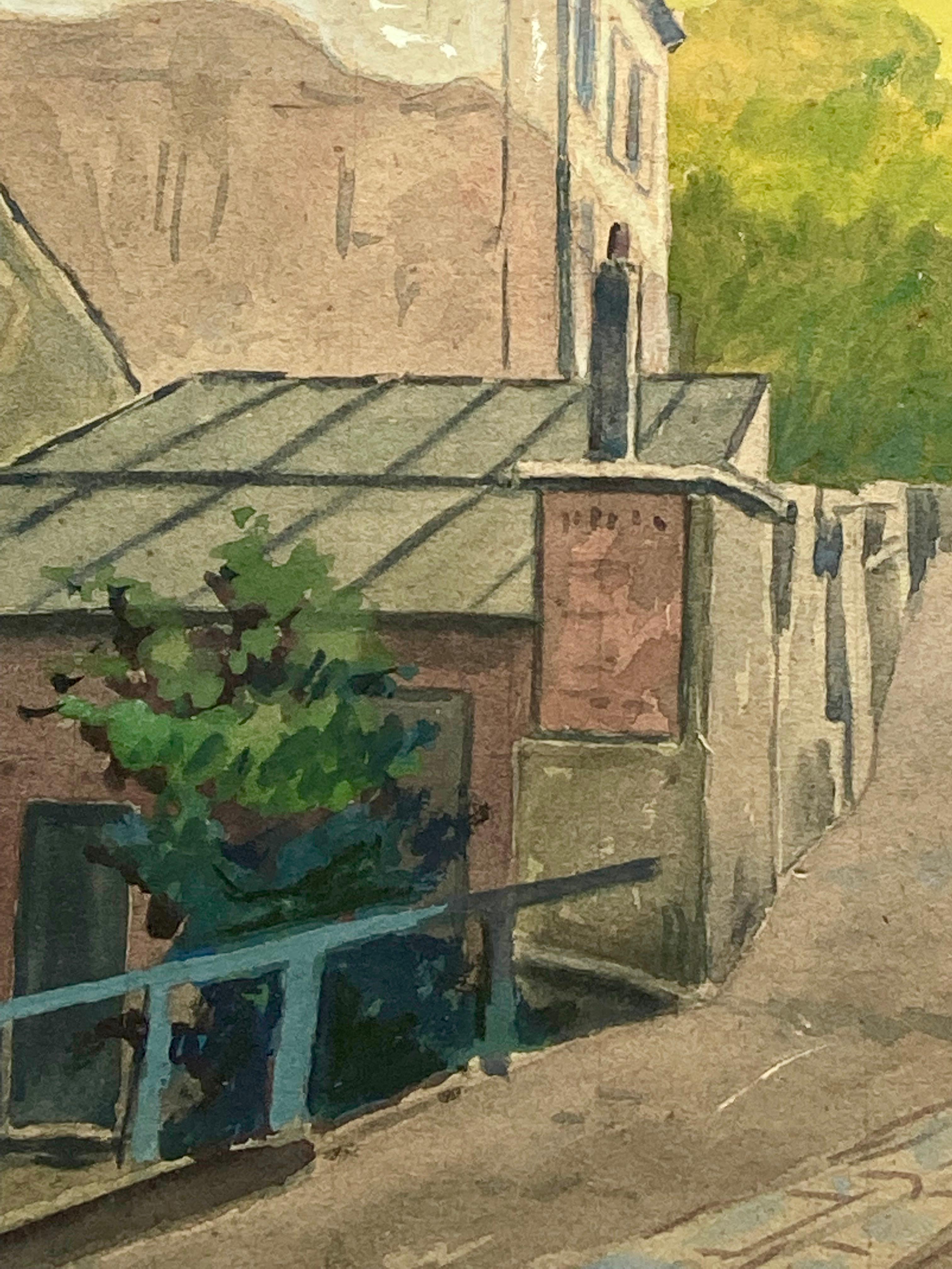Early 20th Century French Original Painting by Post-Impressionist Brun-Sirdey In Good Condition For Sale In COLMAR, FR