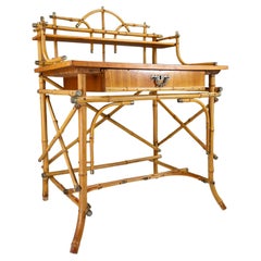 Early 20th Century French Painted Bamboo Desk