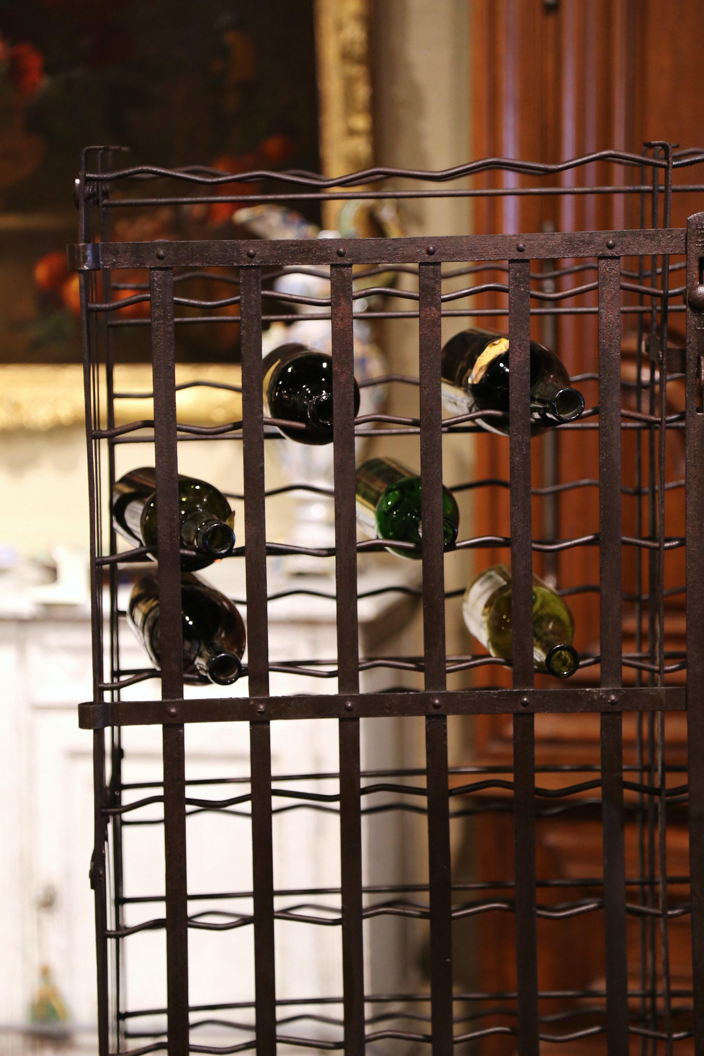 Early 20th Century French Painted Iron and Brass Baker's Rack 1