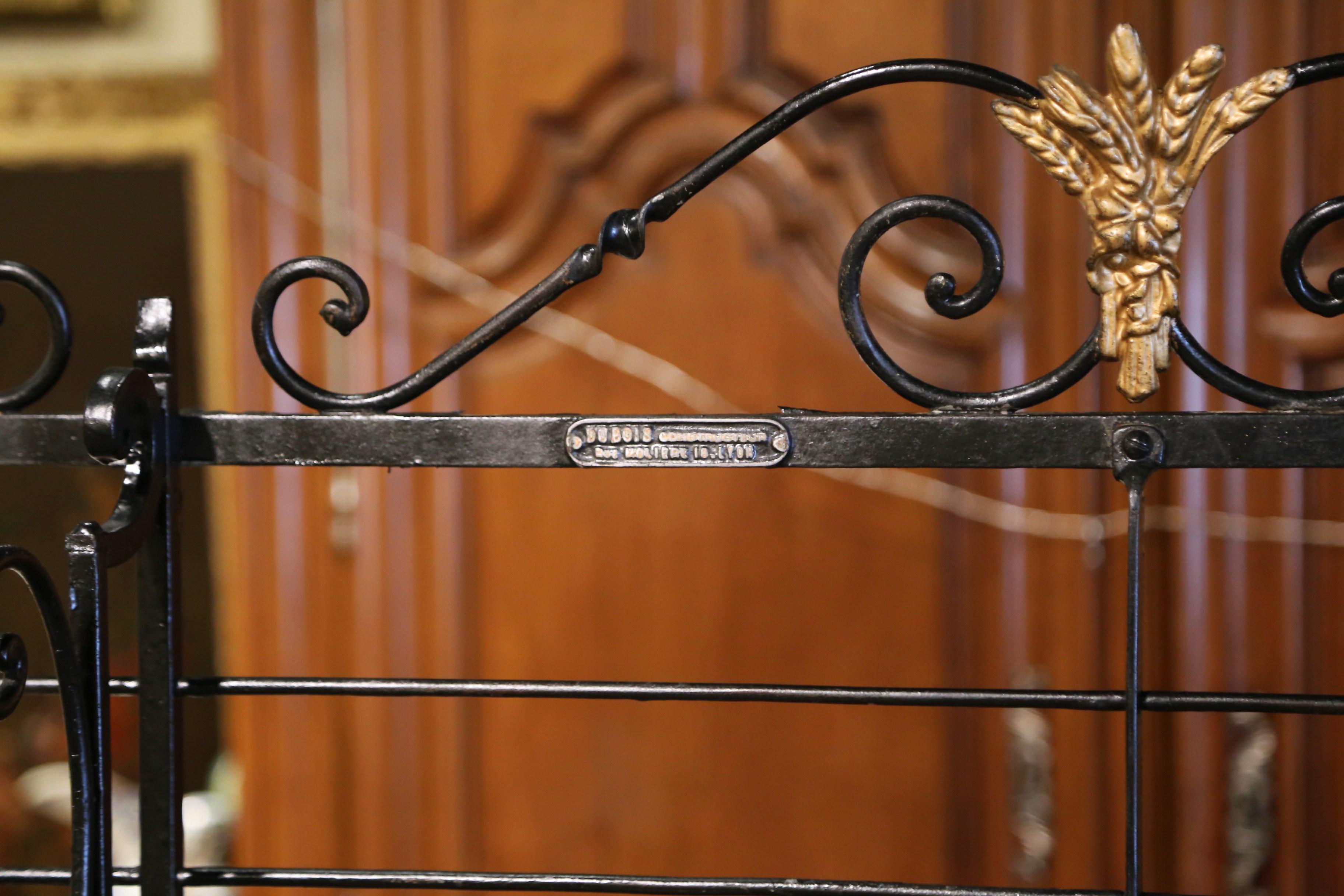 Early 20th Century French Painted Iron and Brass Baker's Rack 5