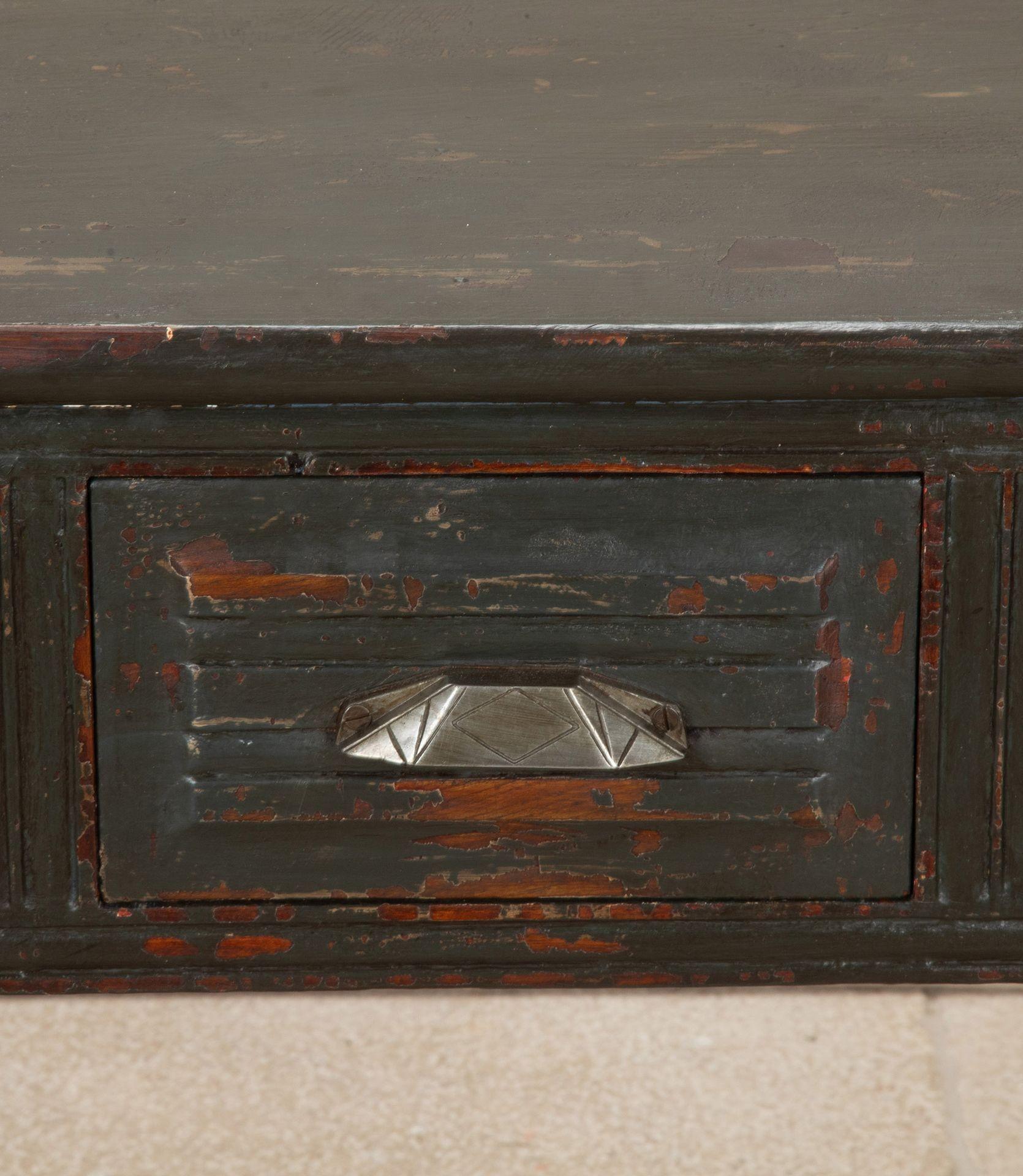 Early 20th Century French Painted Three Drawer Serving Table For Sale 2