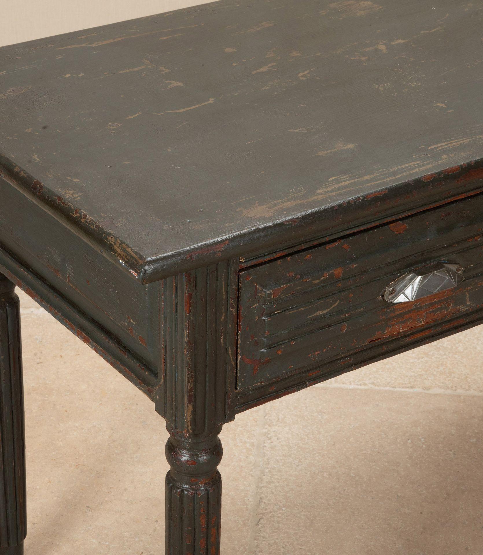 Early 20th Century French Painted Three Drawer Serving Table For Sale 3