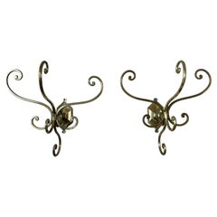 Early 20th century French Pair of Brass Coat Hook, 1900s