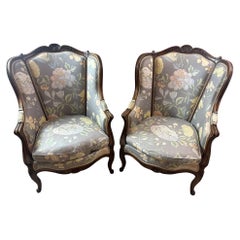 Paar französische Bergere-Sessel im Stil Louis XV. des frühen 20. Jahrhunderts, 1920er Jahre