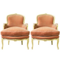Early 20th Century French Pair of Louis XV Style Bergeres