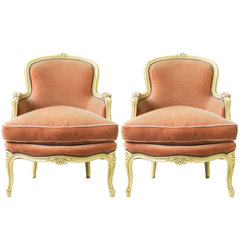 Early 20th Century French Pair of Louis XV Style Bergeres For Sale at ...