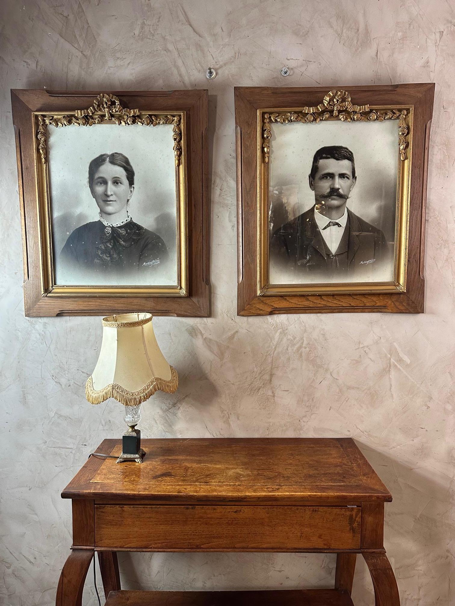 Französisches Paar Fotoporträts des frühen 20. Jahrhunderts, 1900er Jahre im Angebot 7