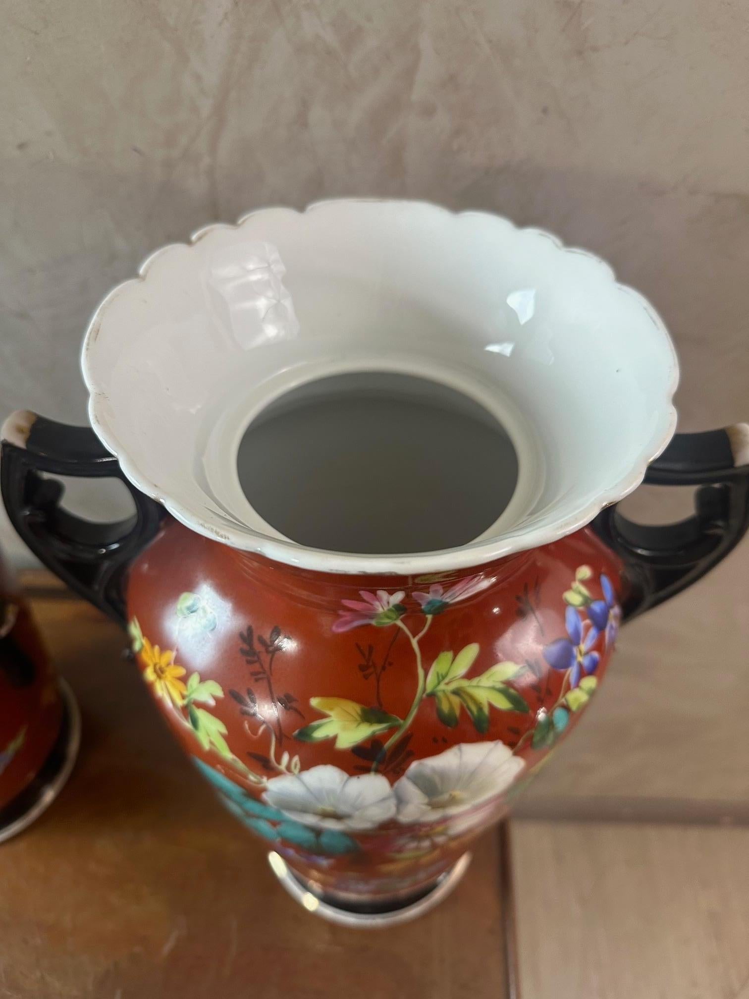 Early 20th century French Pair of Porcelain Vases, 1900s 6