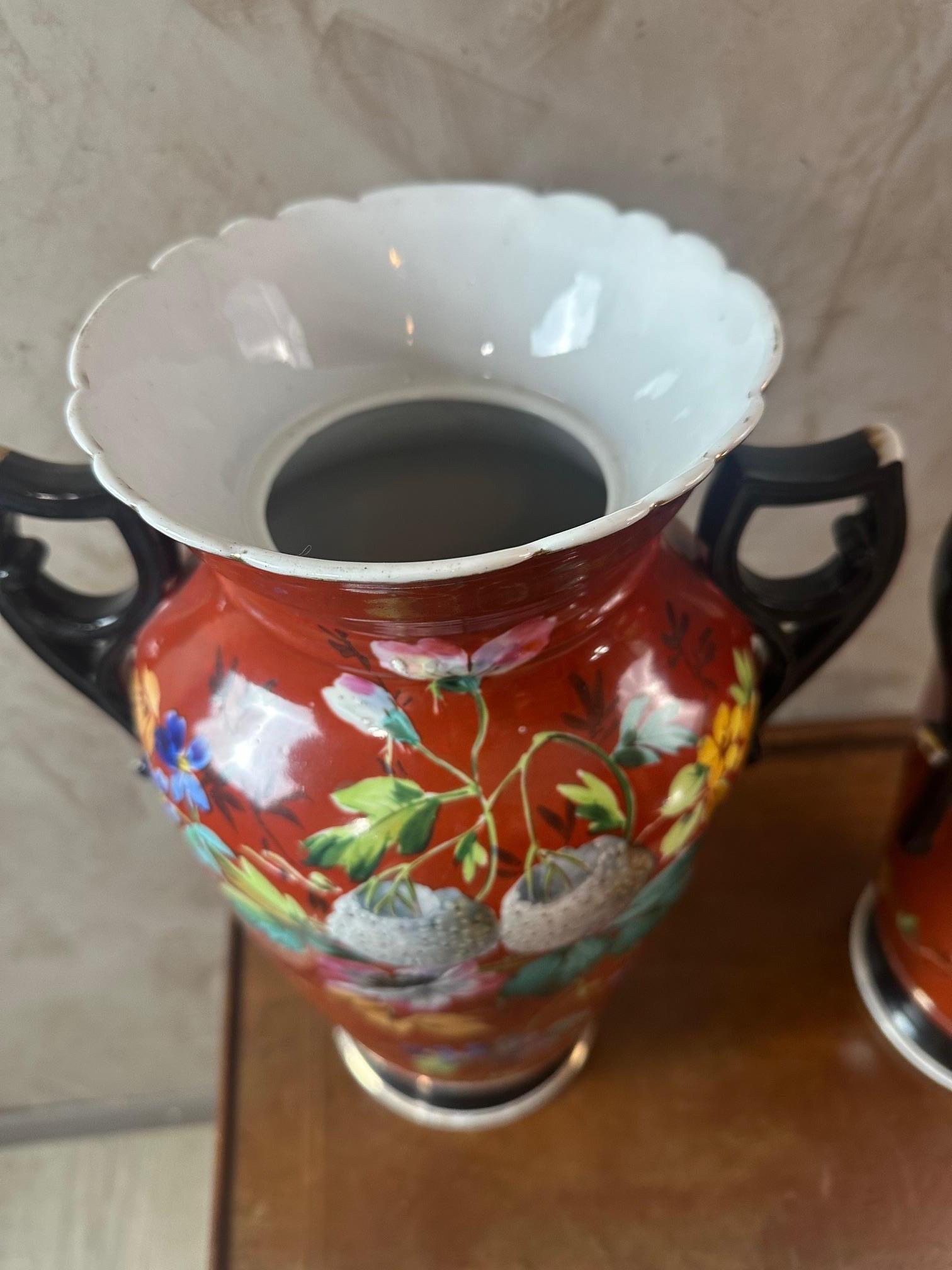 Early 20th century French Pair of Porcelain Vases, 1900s 7