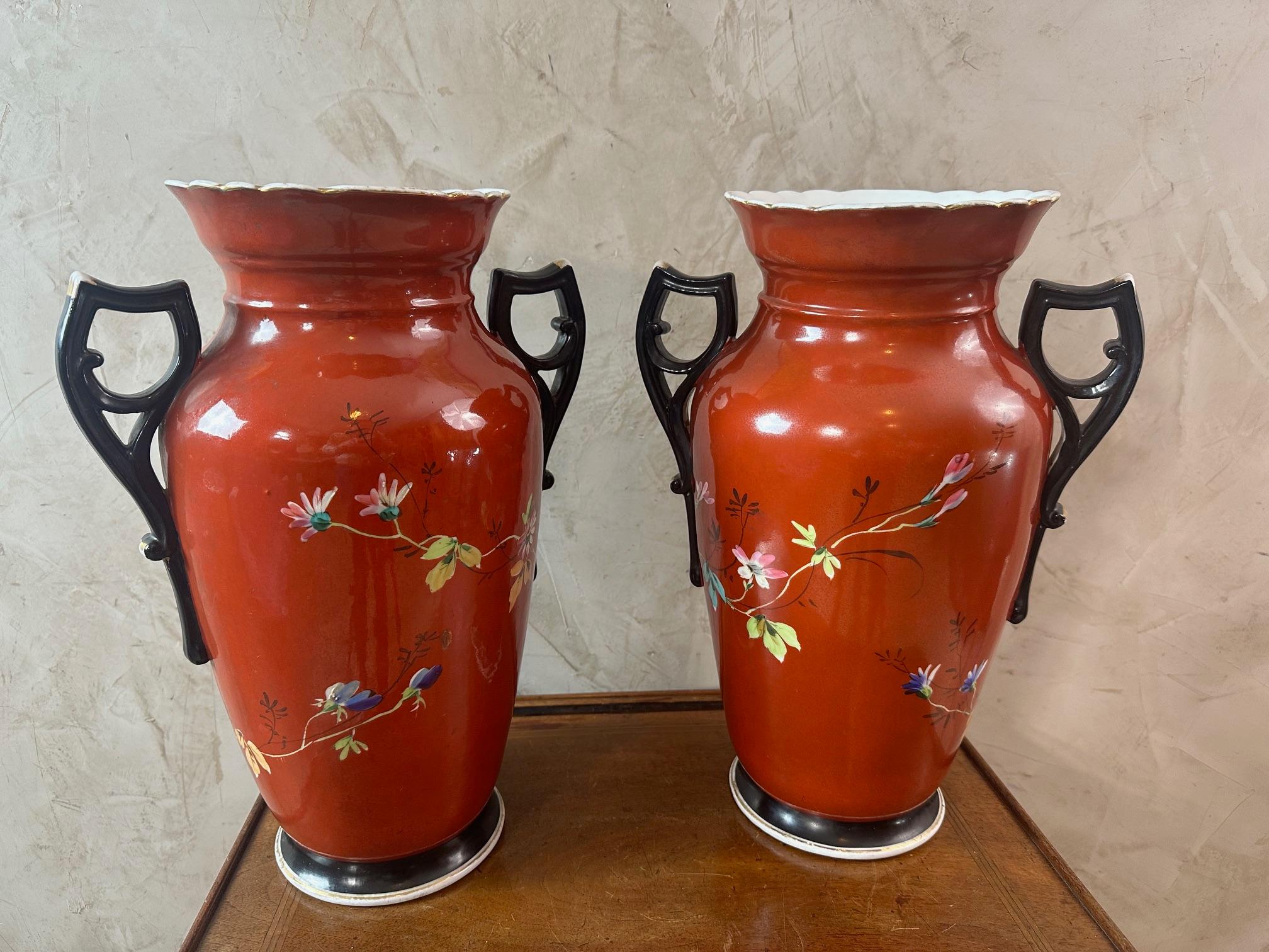 Early 20th century French Pair of Porcelain Vases, 1900s 1