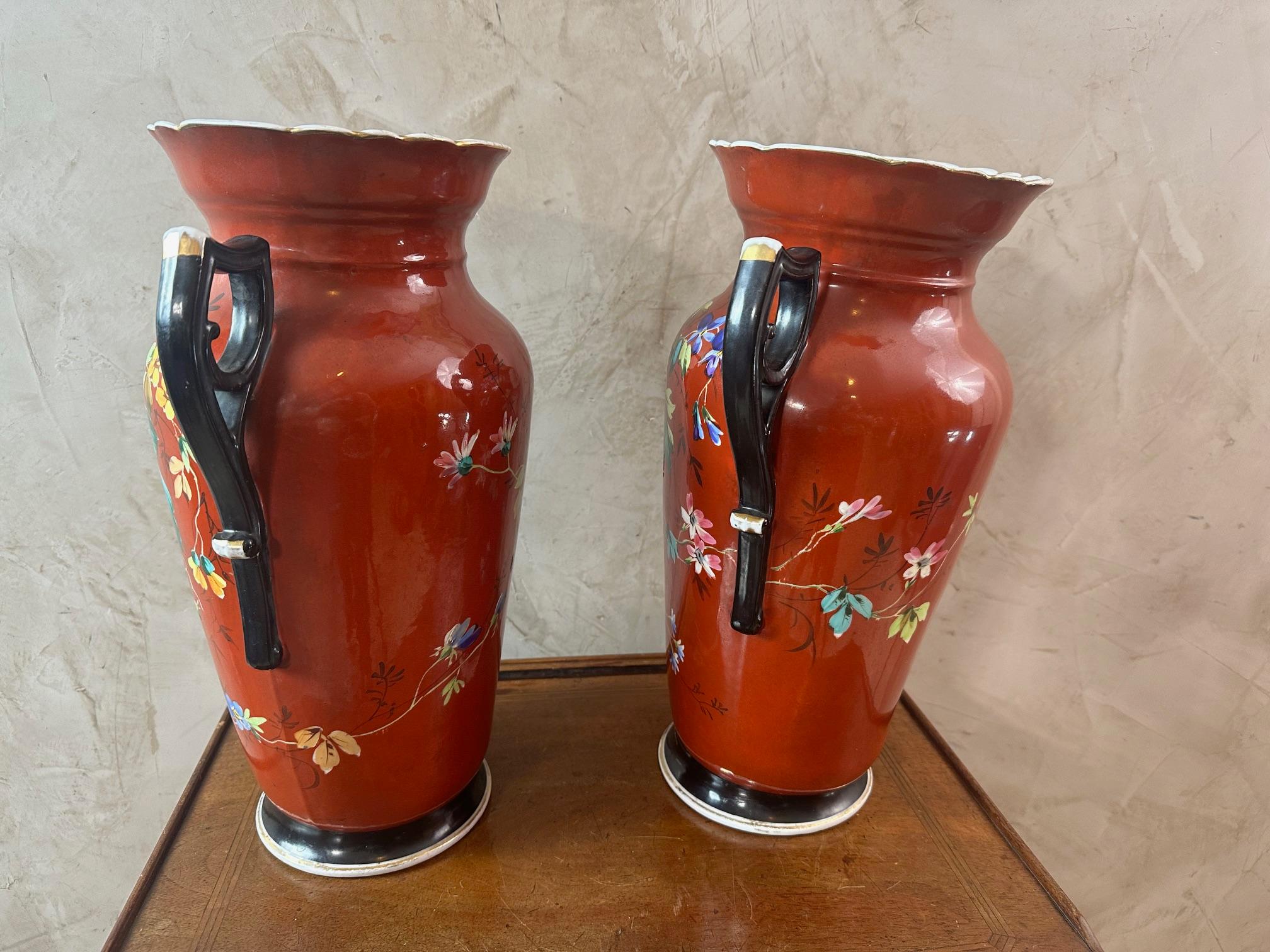 Early 20th century French Pair of Porcelain Vases, 1900s 2
