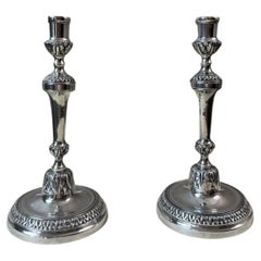 Early 20th century French Pair of Silverplated Candleholder, 1900s