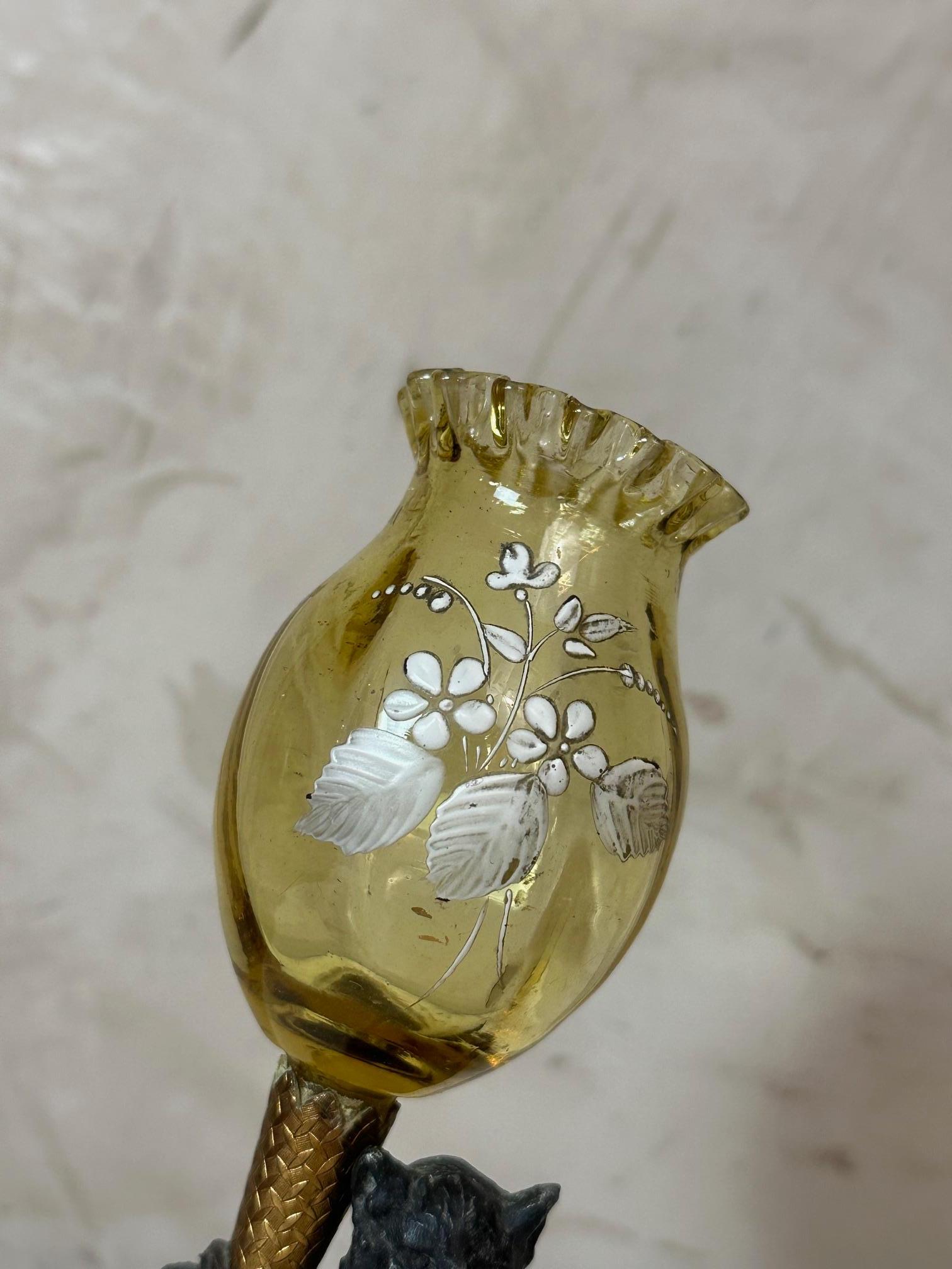 Coppia di vasi in vetro e spelta dei primi del Novecento, Francia, 1900 in vendita 2