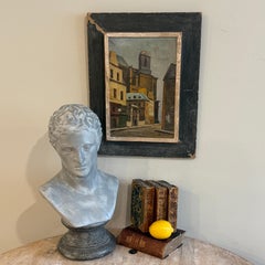 Early 20th Century French Paris City Scene Oil Painting, Framed and Signed