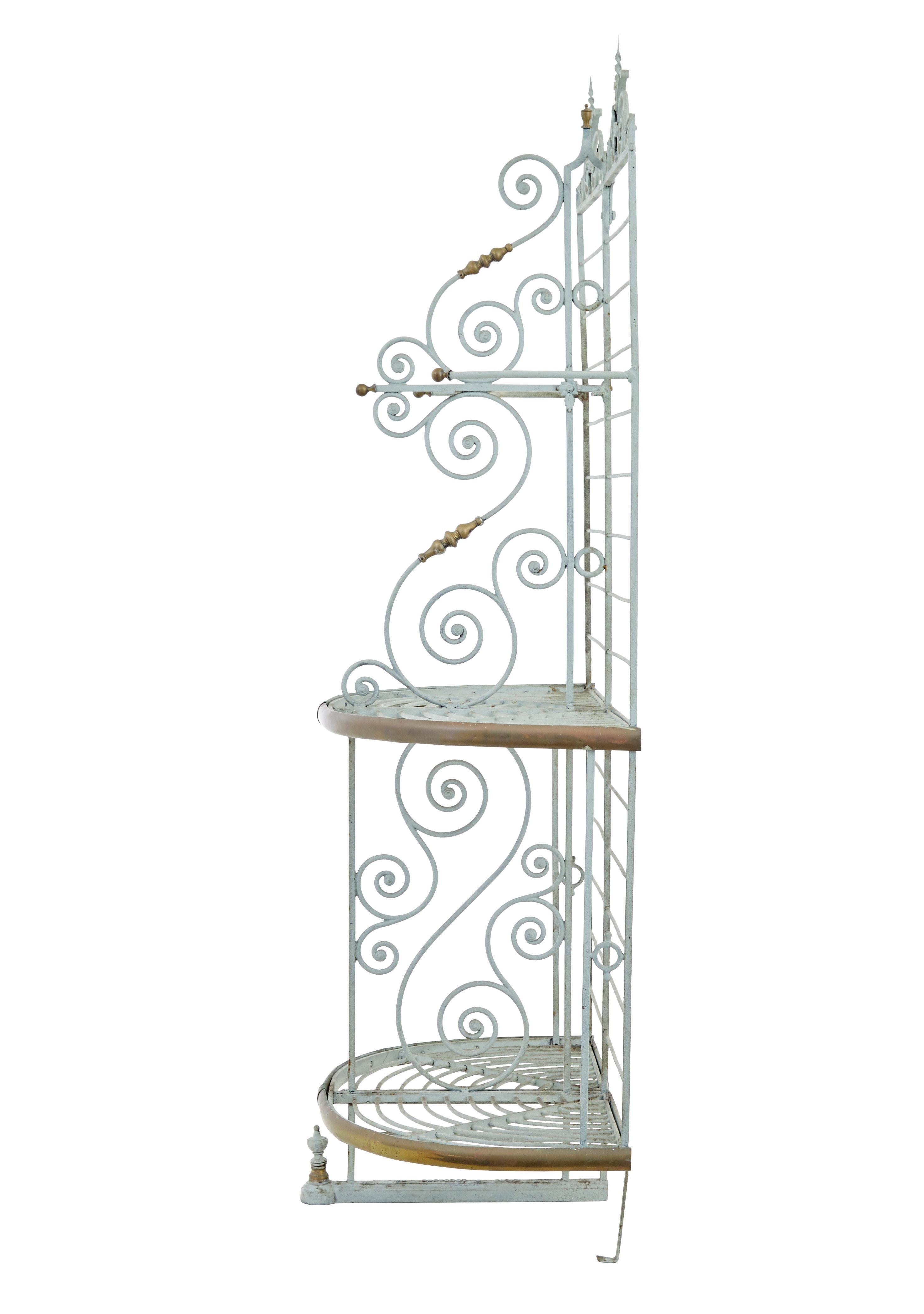 Hand-Crafted Early 20th century French Parisienne boulangers bread rack For Sale