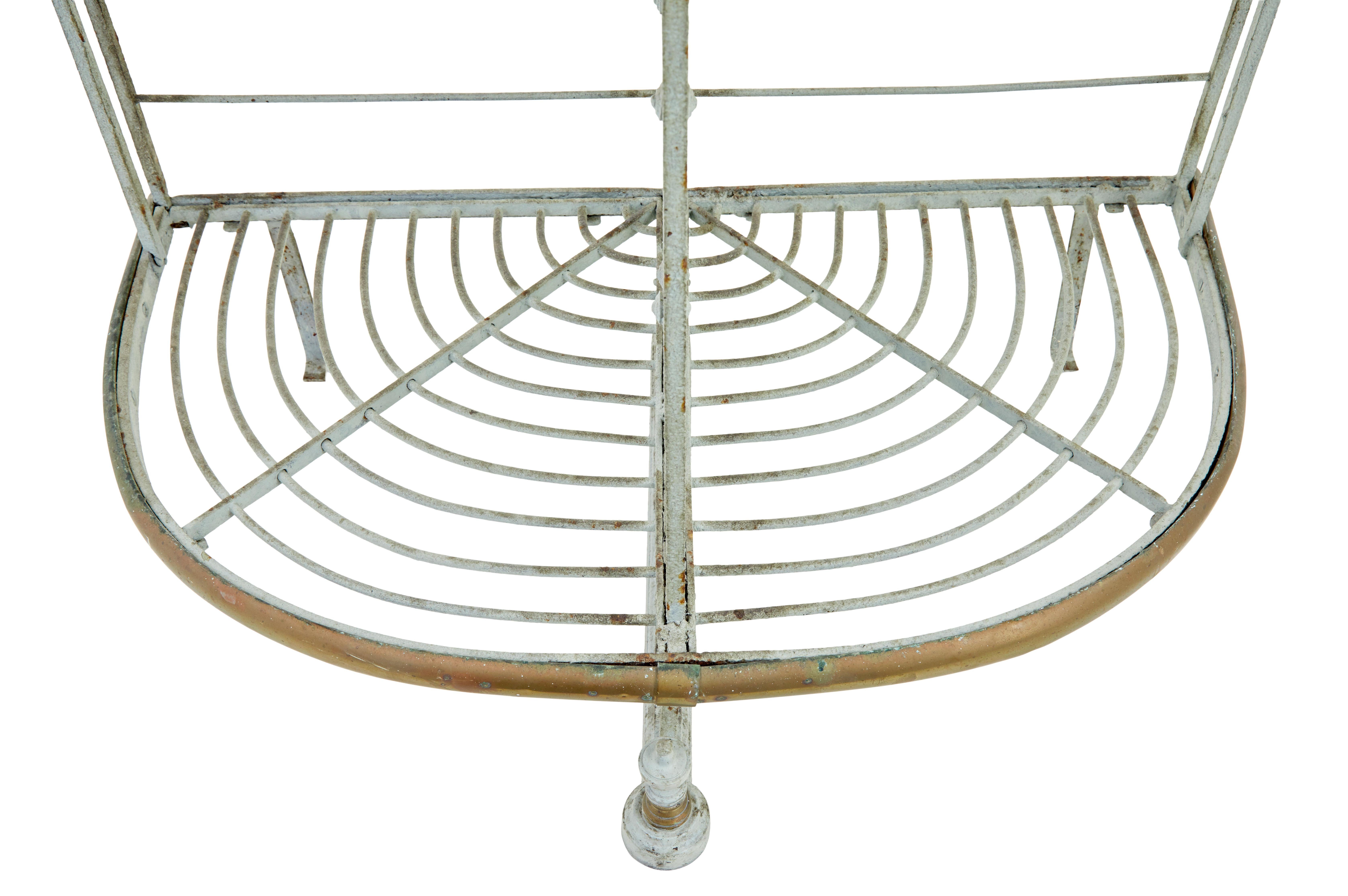 Brass Early 20th century French Parisienne boulangers bread rack For Sale