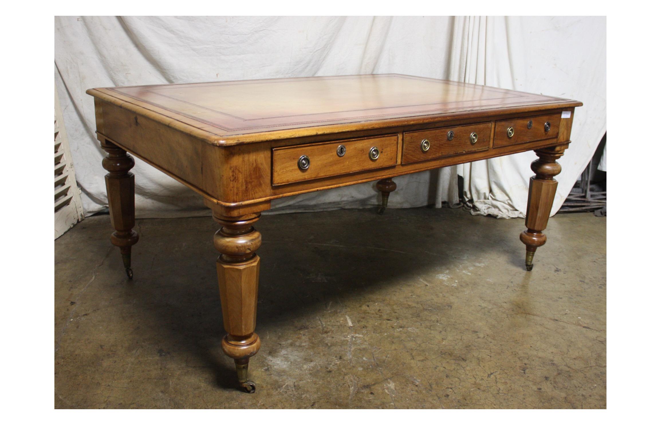 Early 20th Century French Partners Desk 8