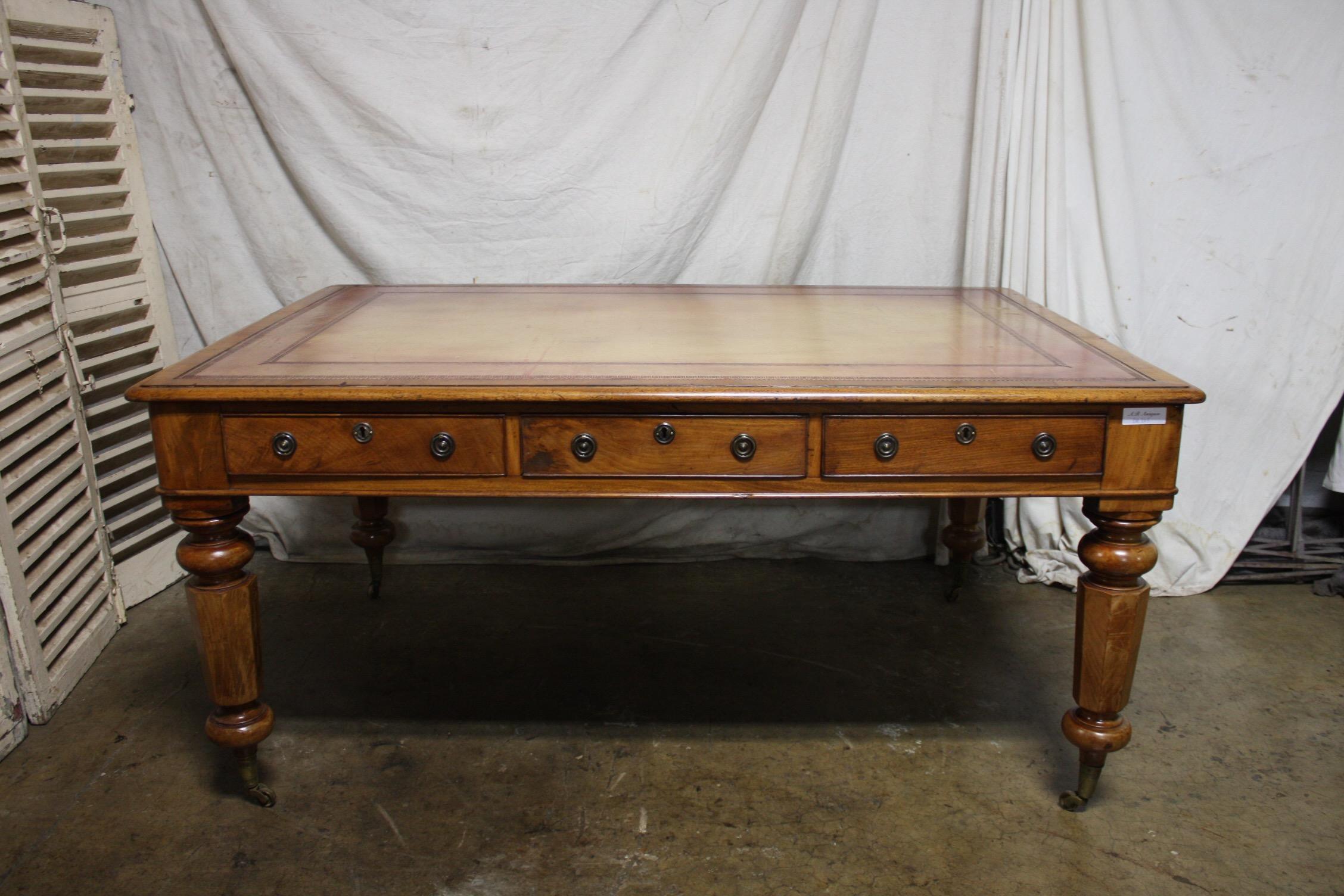 Early 20th century French partners desk.