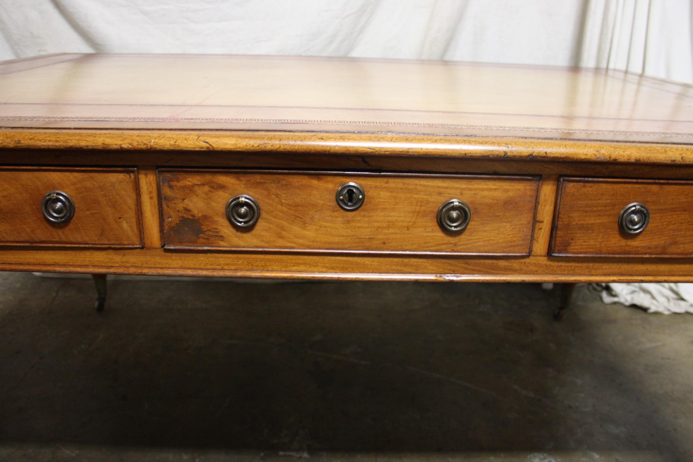 Early 20th Century French Partners Desk 1