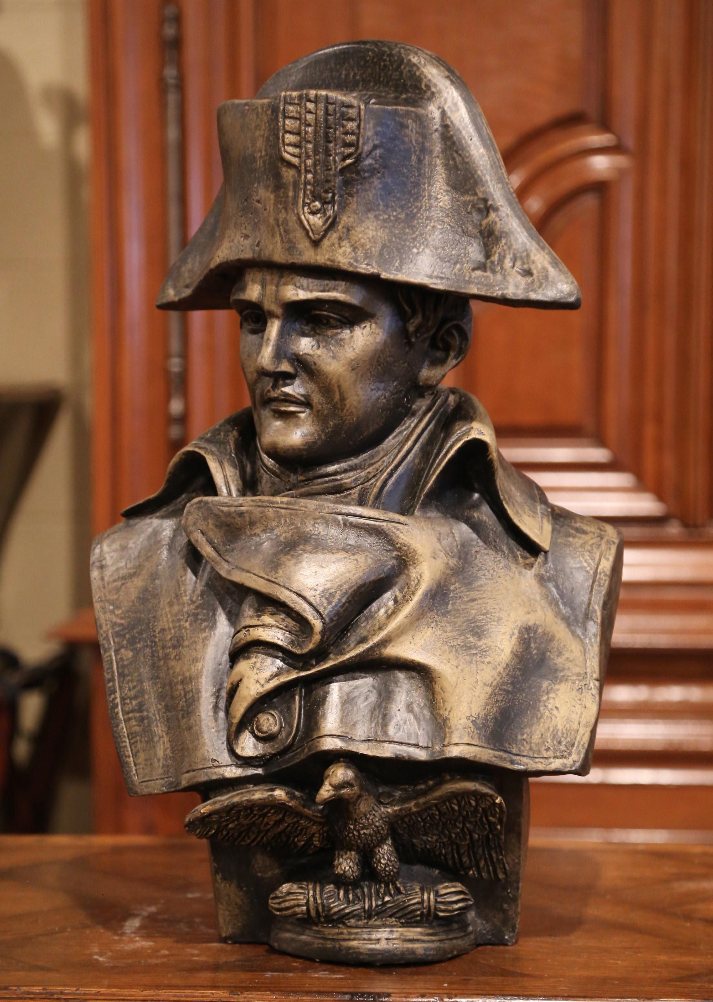 Early 20th Century French Patinated Iron Bust of Napoleon Bonaparte 1